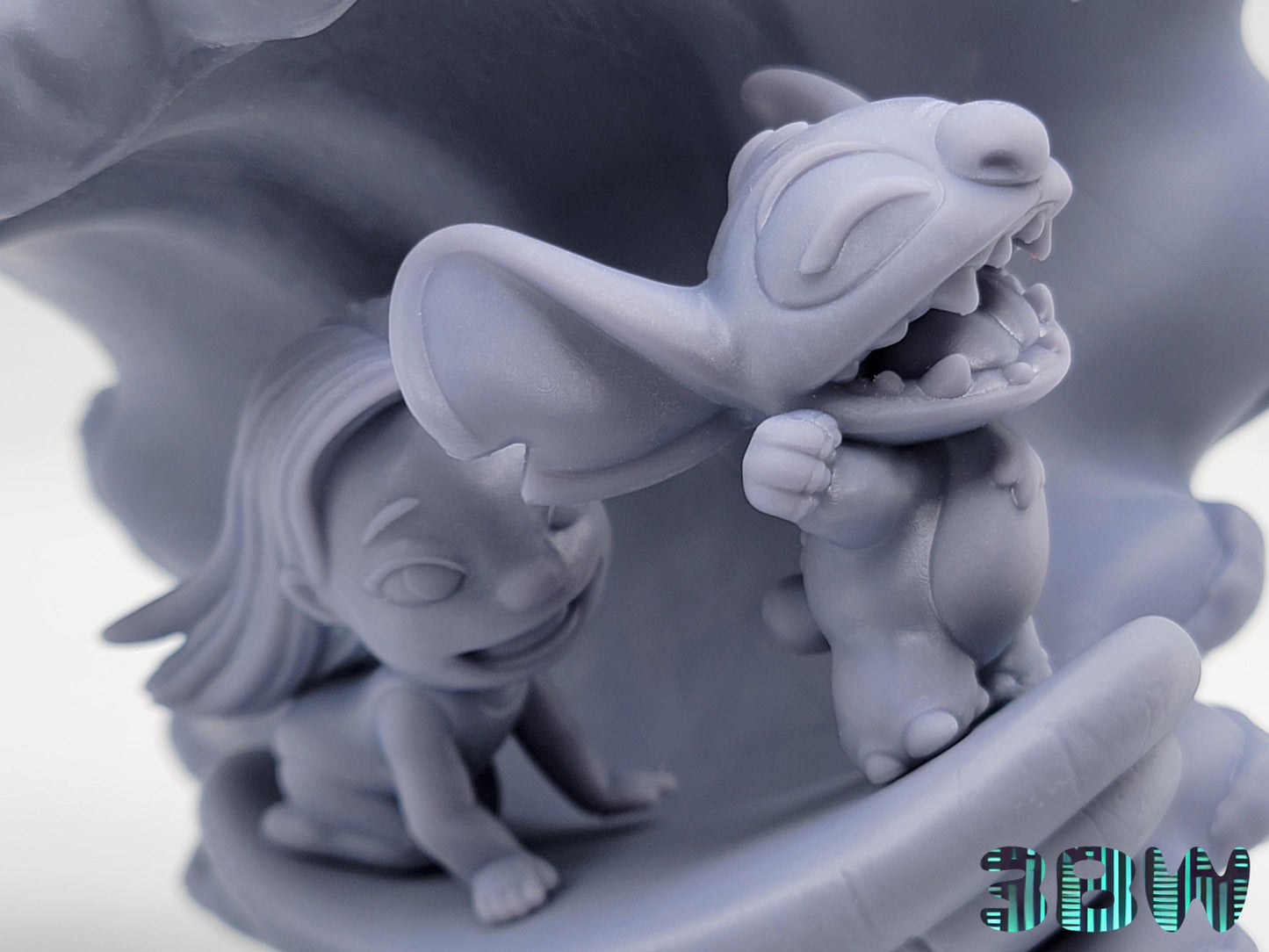 Chibi Lilo and Stitch | 6-Inch Resin Model Kit | Surf Scene