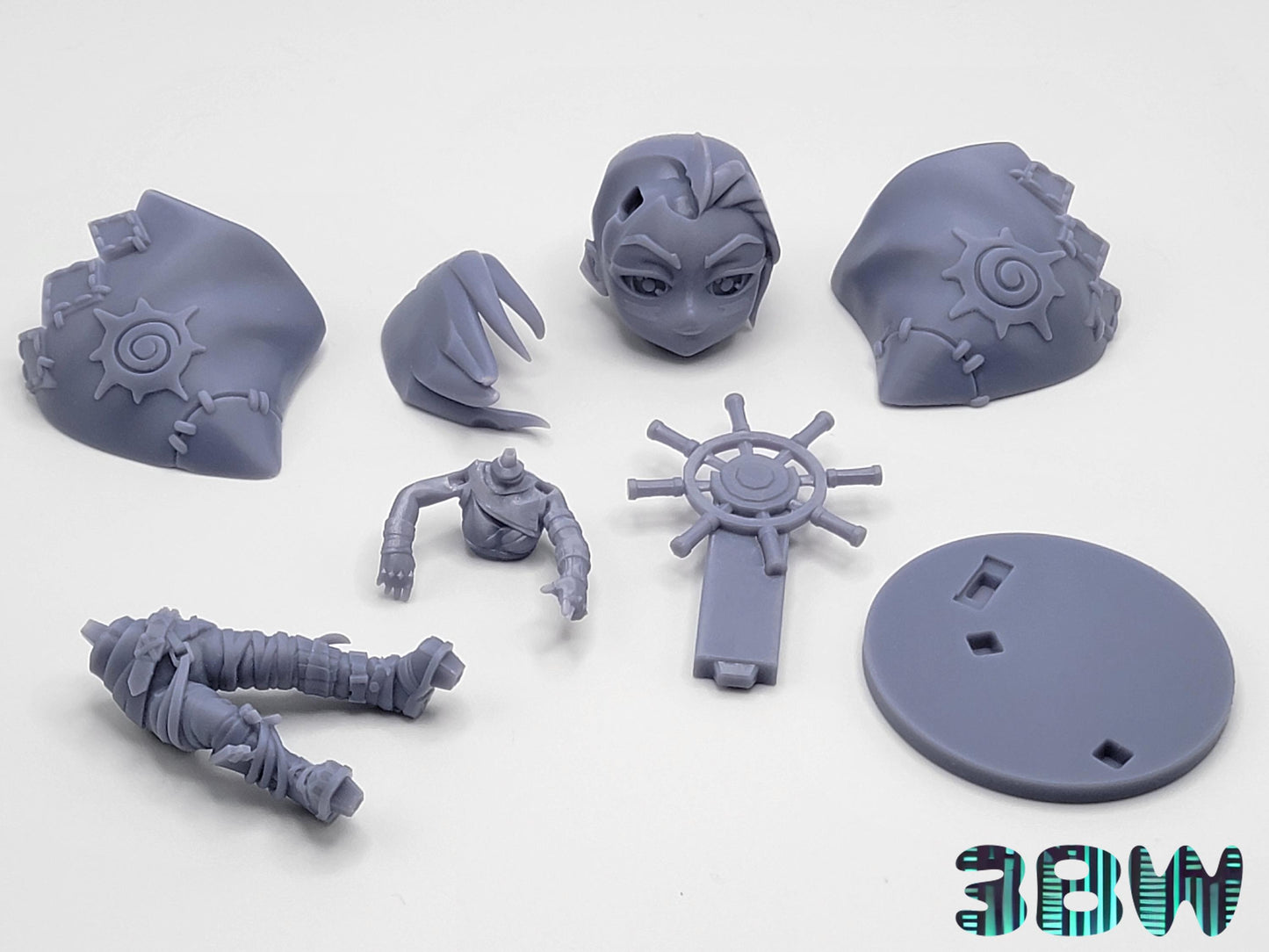 Chibi Jinx | 4-Inch Resin Model Kit | DIY Arcane: League of Legends Firecracker