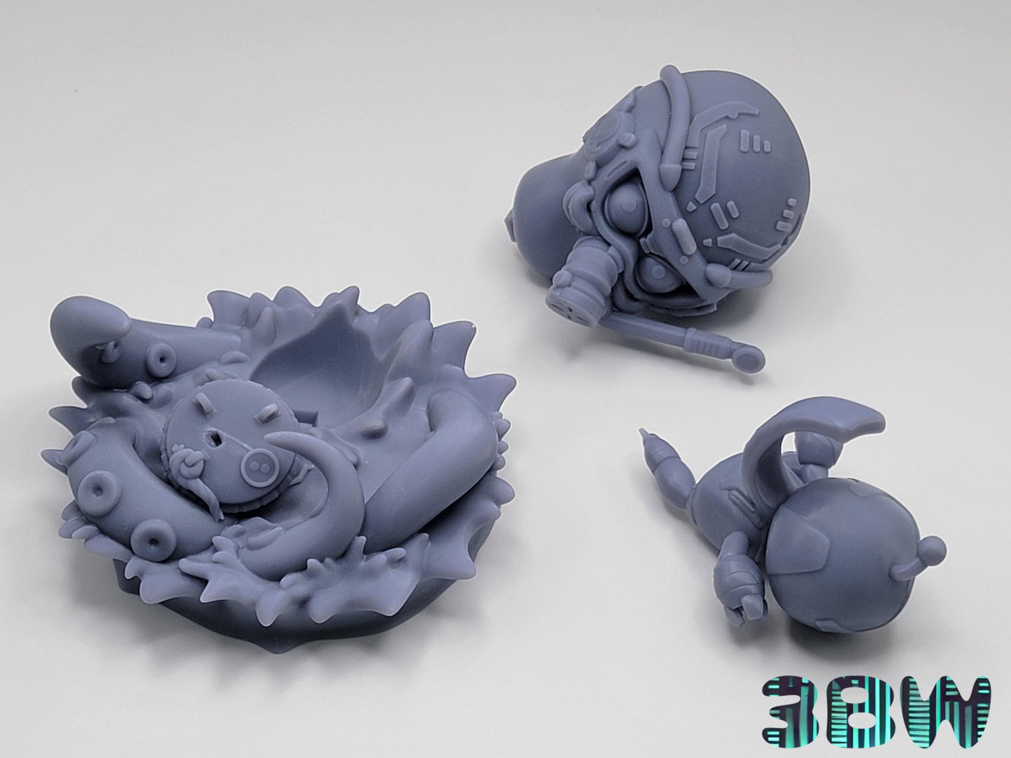 Astro Bot vs Waco Taco Battle Diorama | 3.5-Inch Resin Model Kit | DIY Model Kit