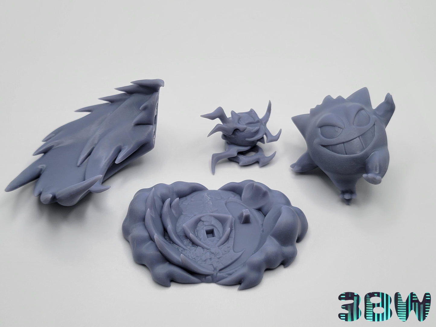 Chibi Gengar | 3-Inch Resin Model Kit | DIY Pokémon Arcane Trickster Scene