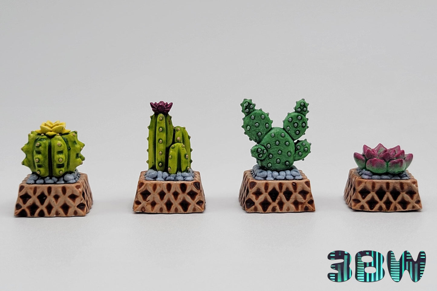 Cactus Keycap Set | Handpainted Resin Artisan Caps | Cherry MX | Succulents
