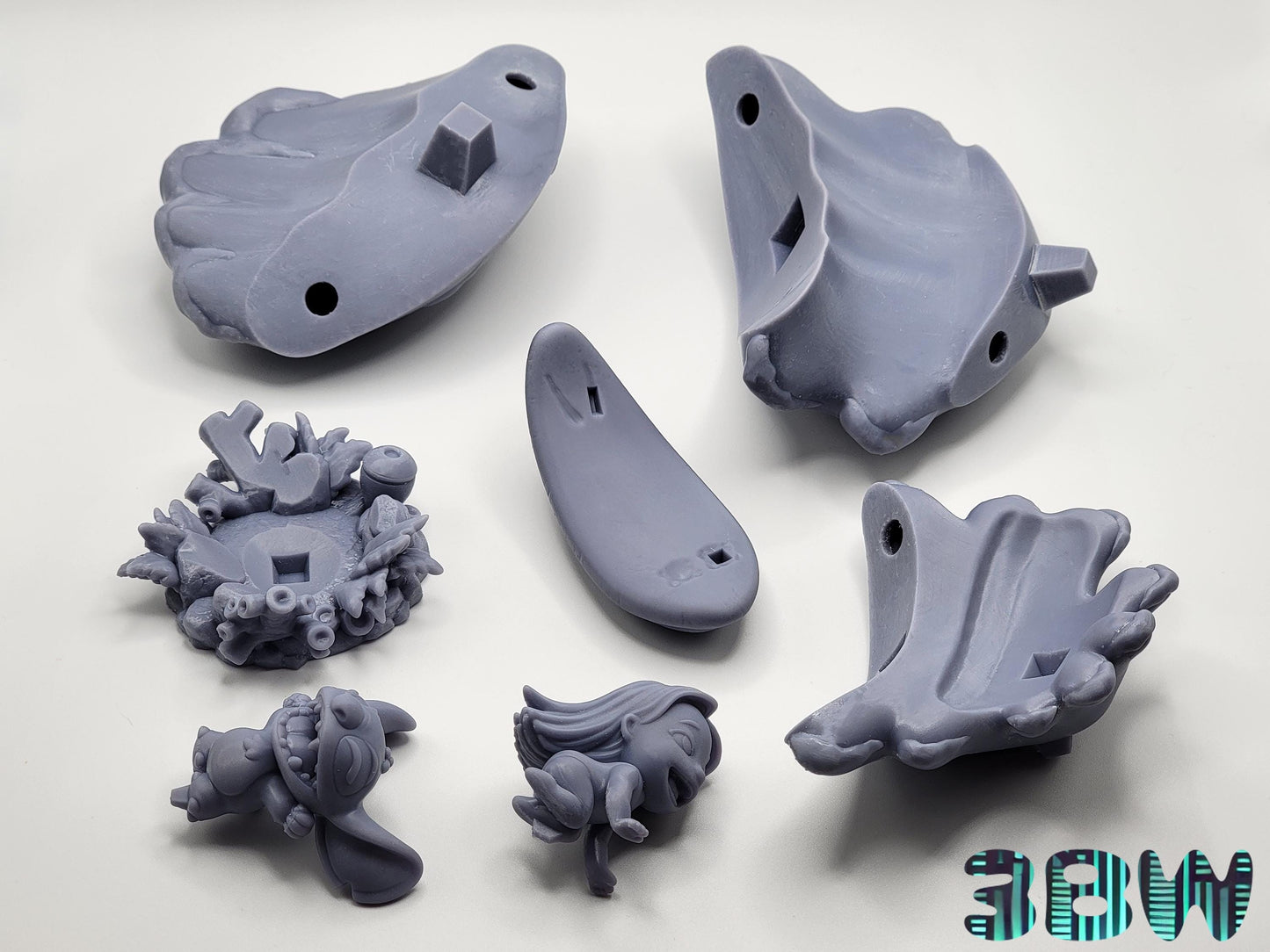 Chibi Lilo and Stitch | 6-Inch Resin Model Kit | Surf Scene
