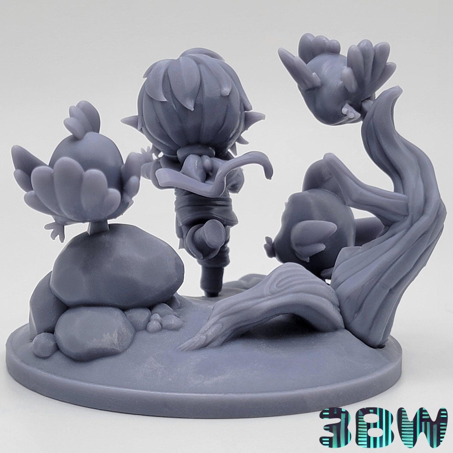 Chibi Link vs Cuccos | 2.5-Inch Resin Model Kit | DIY Breath of the Wild Scene