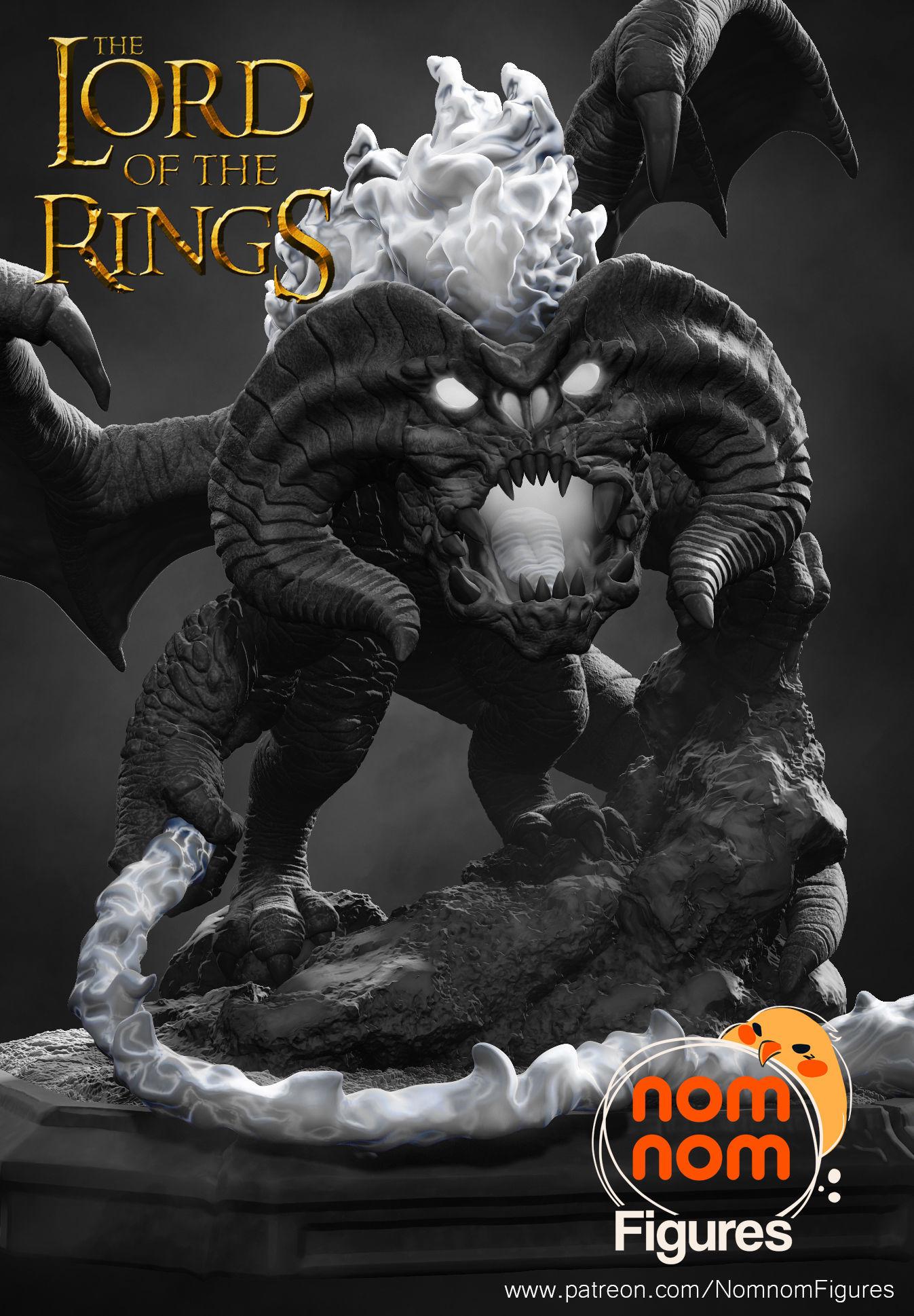 Chibi Balrog | 2-Inch Resin Model Kit | DIY Lord of the Rings Inspired Fire Demon