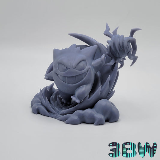 Chibi Gengar | 3-Inch Resin Model Kit | DIY Pokémon Arcane Trickster Scene