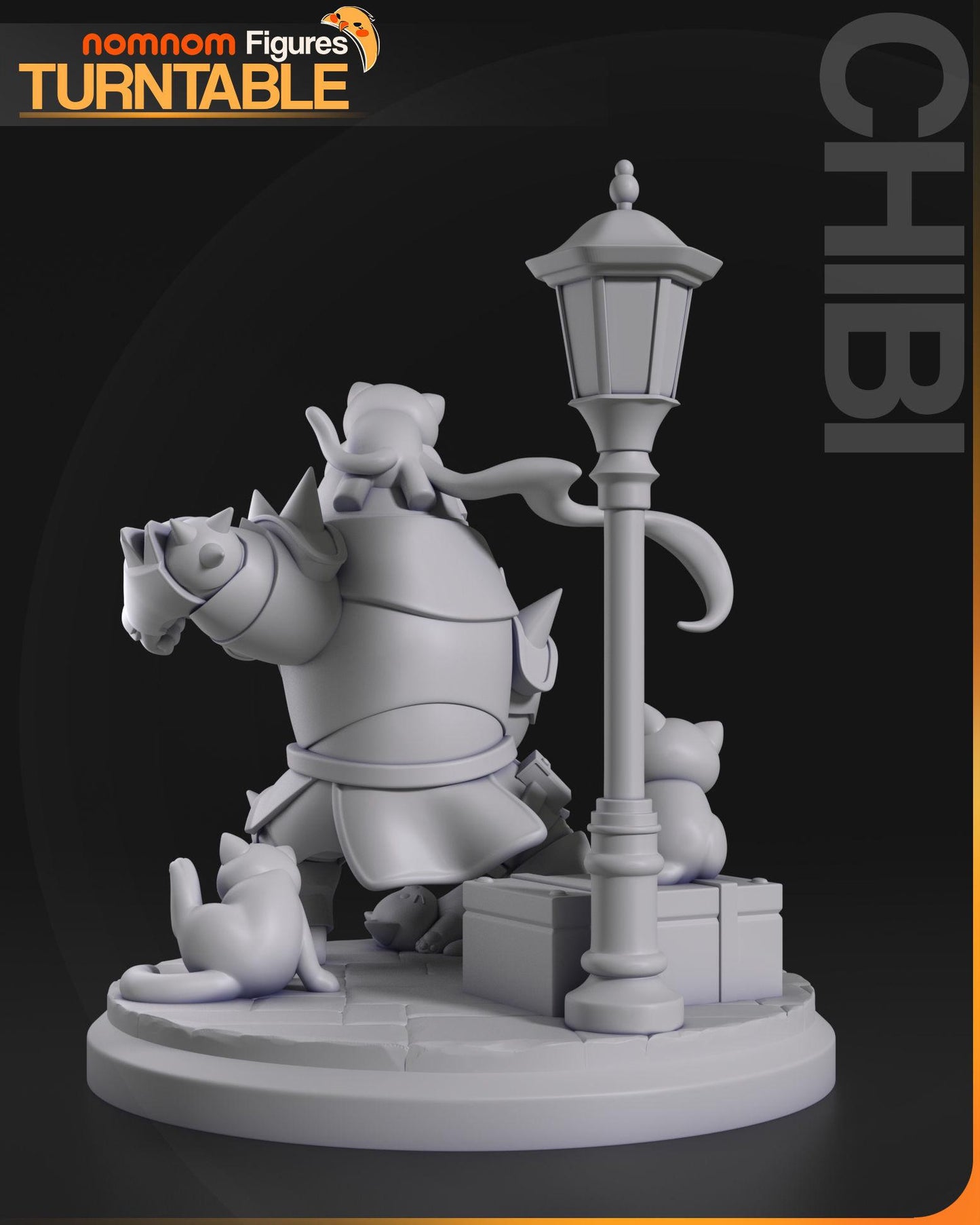 Chibi Alphonse Elric | 3-Inch Resin Model Kit | DIY Fullmetal Alchemist Cat Swarm Scene