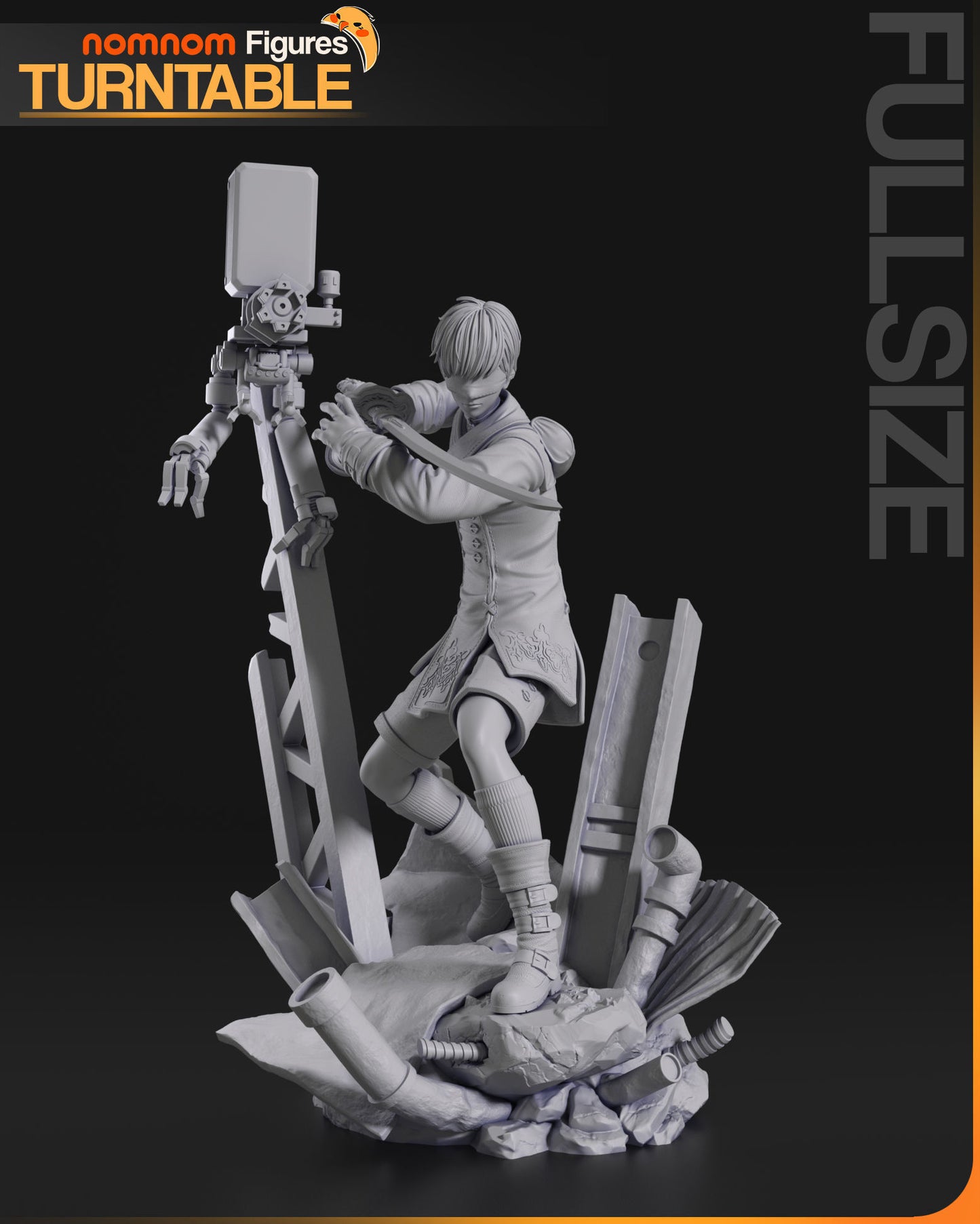 9S | Resin Model or Bust Kit | DIY NieR: Automata Scanner Model