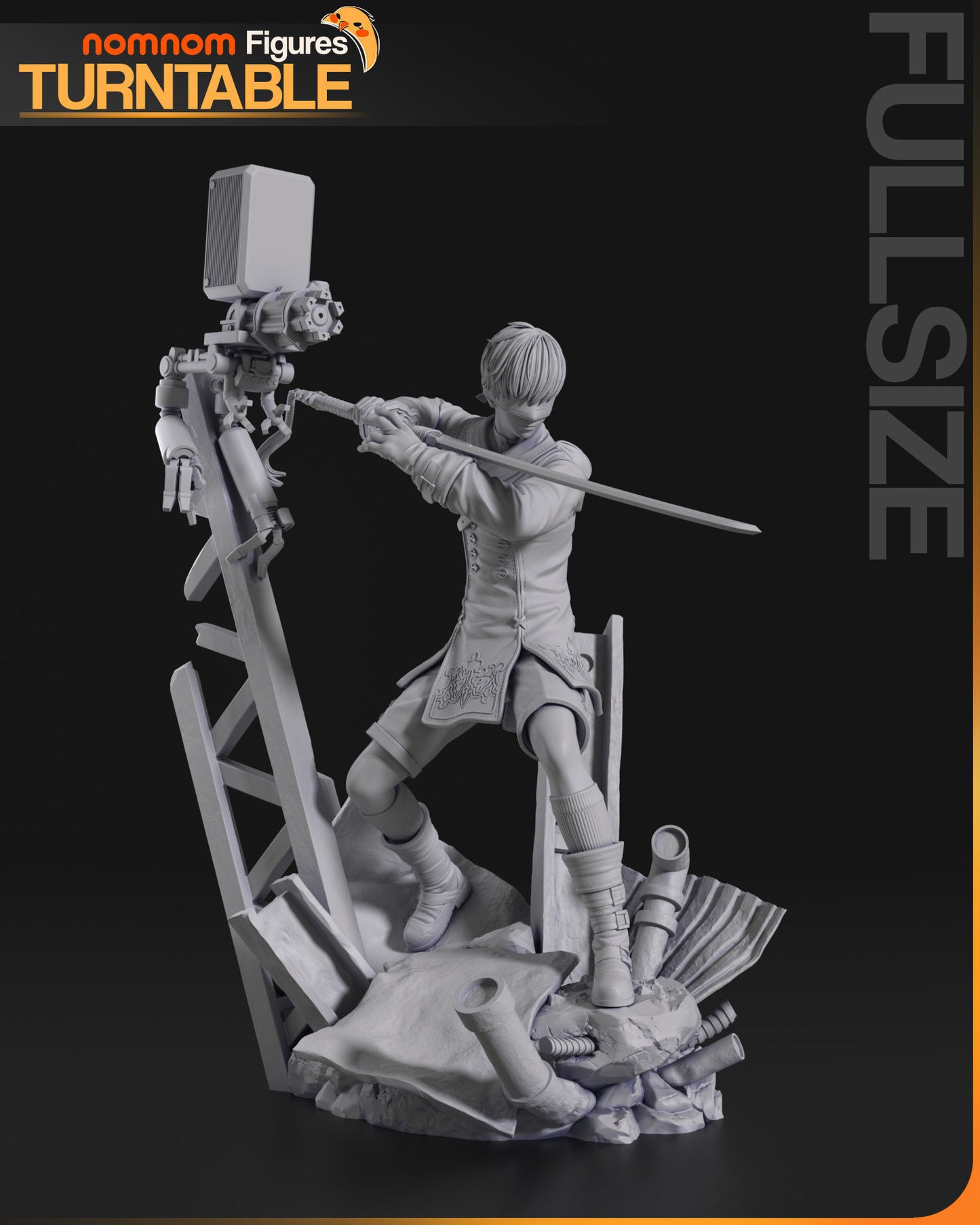 9S | Resin Model or Bust Kit | DIY NieR: Automata Scanner Model
