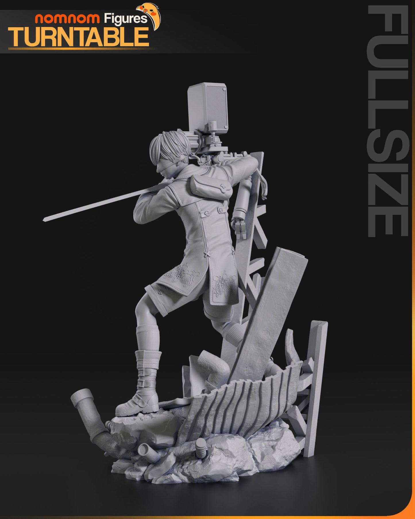 9S | Resin Model or Bust Kit | DIY NieR: Automata Scanner Model