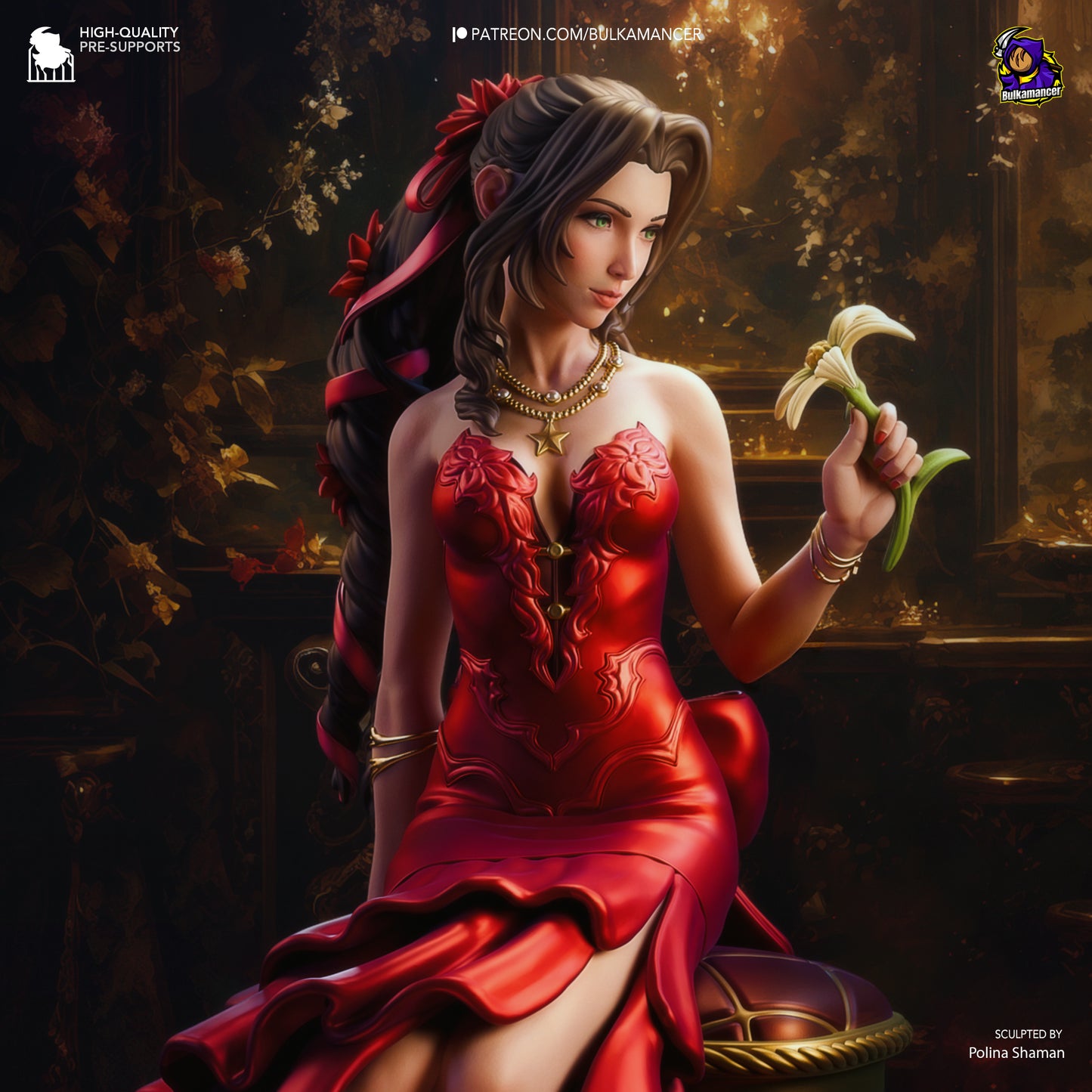 Aerith | 7-Inch Resin Model Kit | DIY Final Fantasy VII Flower Girl