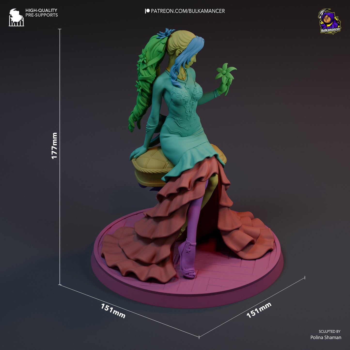 Aerith | 7-Inch Resin Model Kit | DIY Final Fantasy VII Flower Girl