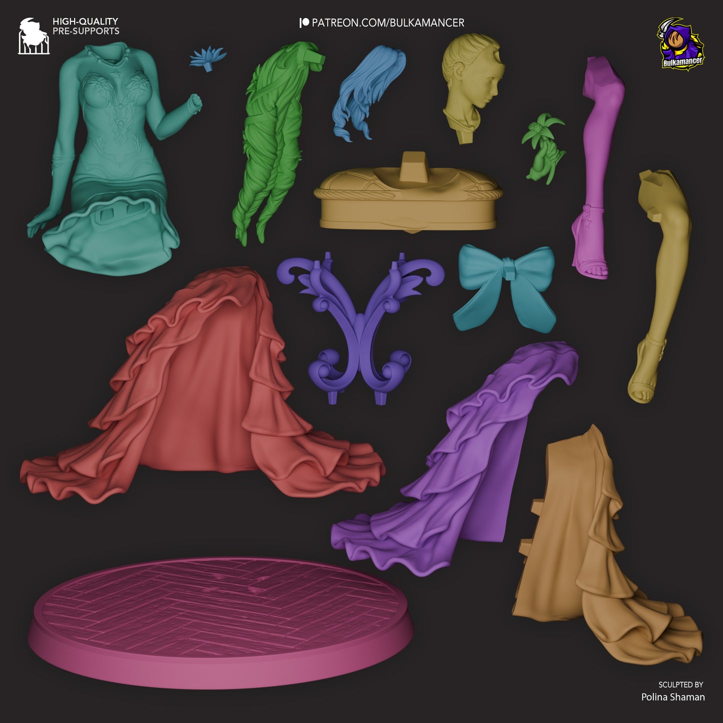Aerith | 7-Inch Resin Model Kit | DIY Final Fantasy VII Flower Girl