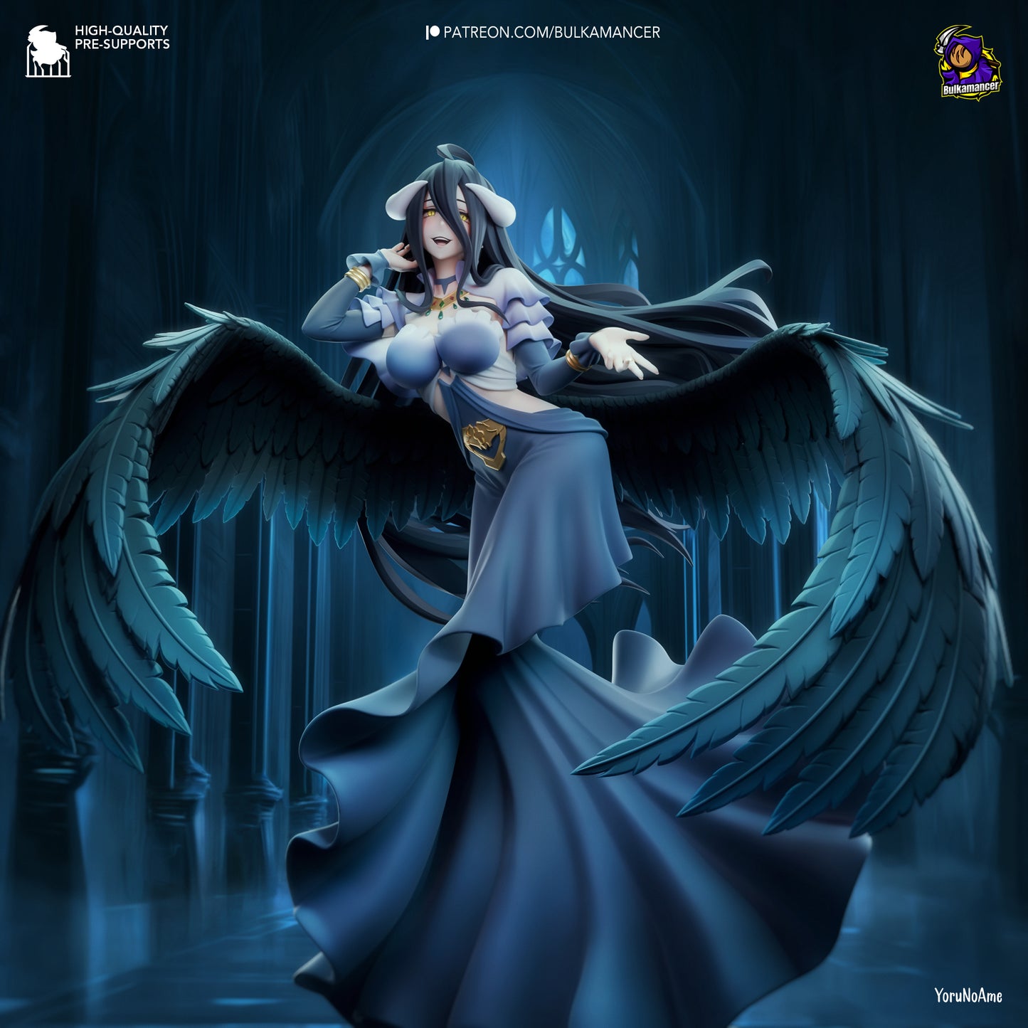 Albedo | 8.5-Inch Resin Model Kit | DIY Overlord Supreme Guardian