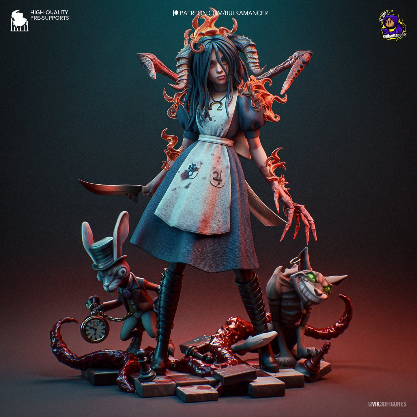 American McGee's Alice | 8-Inch Resin Model Kit | DIY Dark Wonderland Heroine