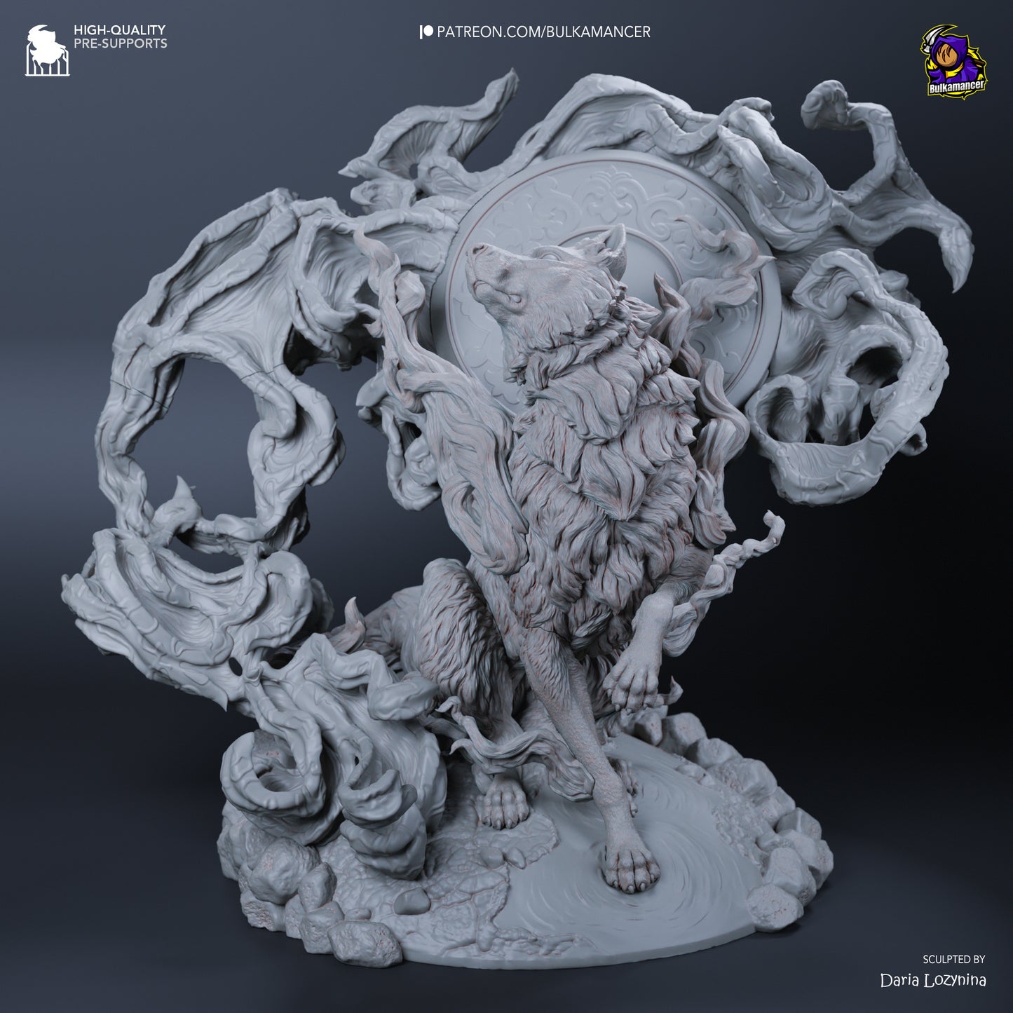 Amaterasu | 7-Inch Resin Model Kit | DIY Okami Wolf Goddess of the Sun