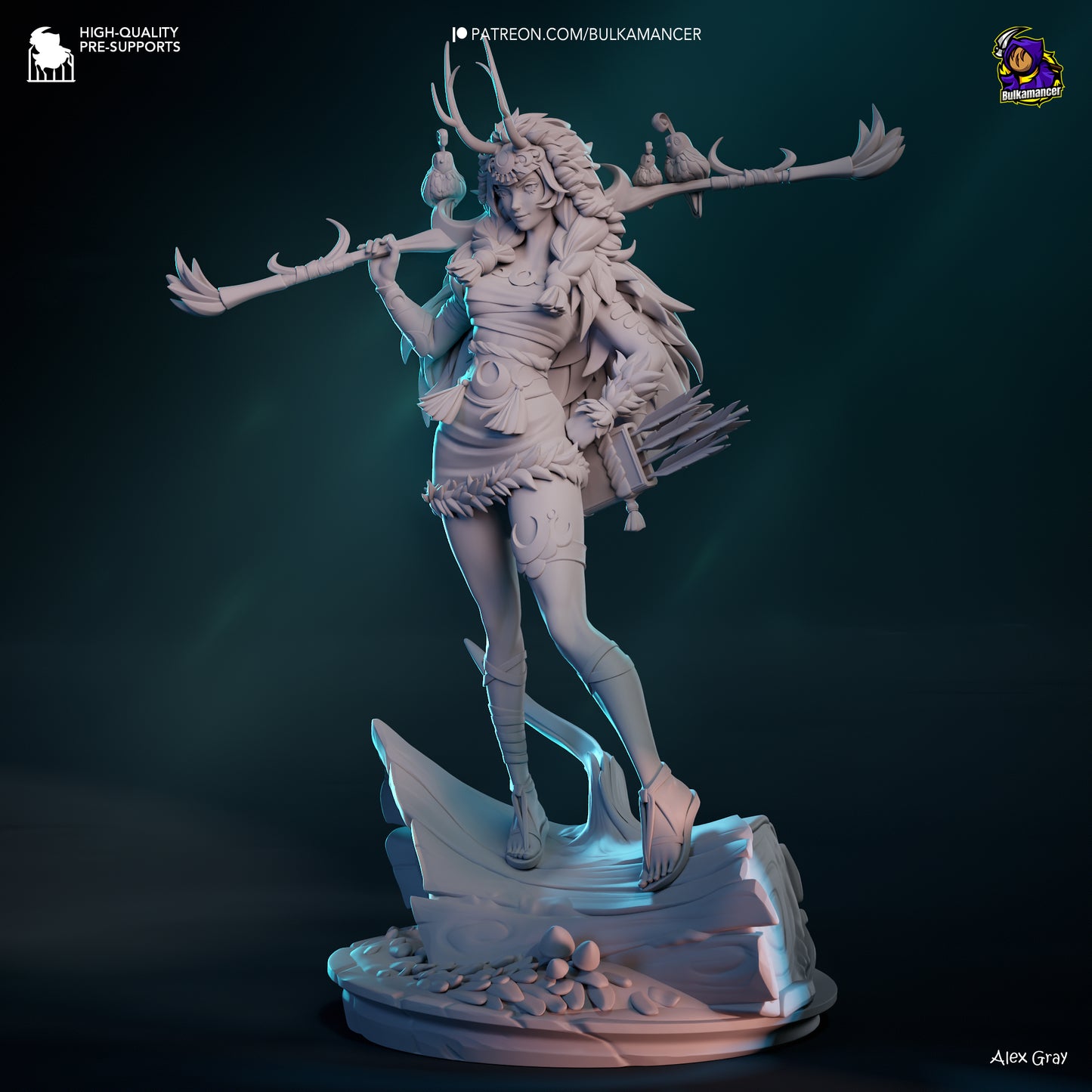 Artemis | 11-Inch Resin Model Kit | Hades Moonlit Goddess of the Hunt
