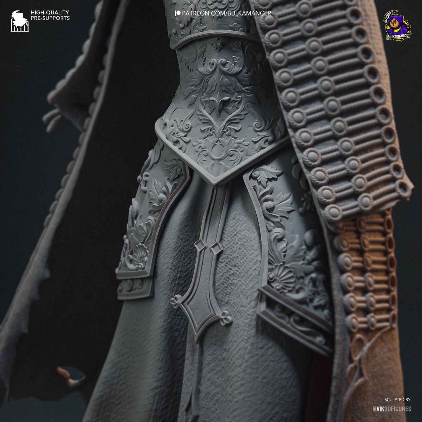 Artillery Witch | 14-Inch Resin Model Kit | DIY Trench Crusade Warlock
