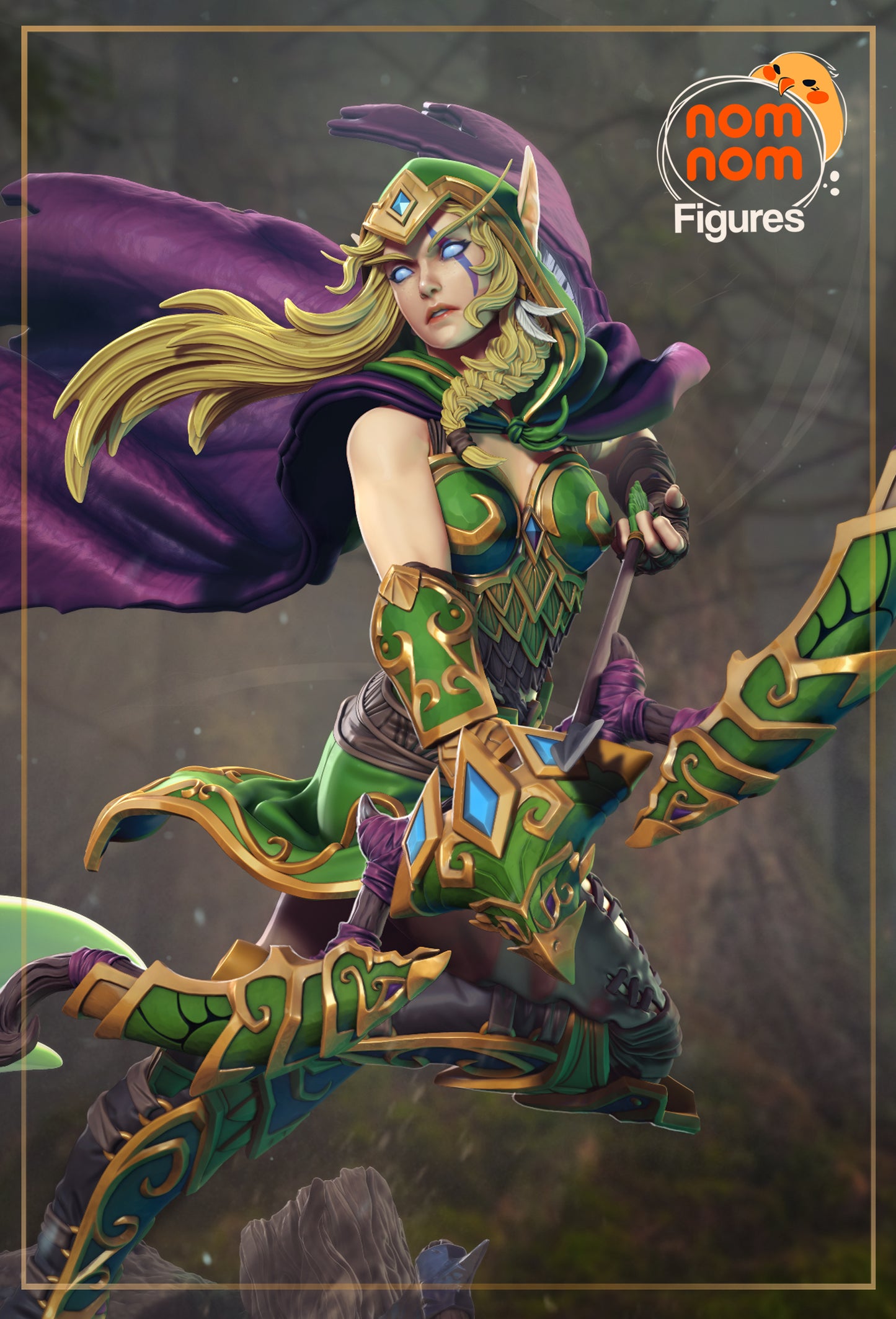Alleria Windrunner | Resin Model or Bust Kit | Warcraft III Reign of Chaos Ranger General