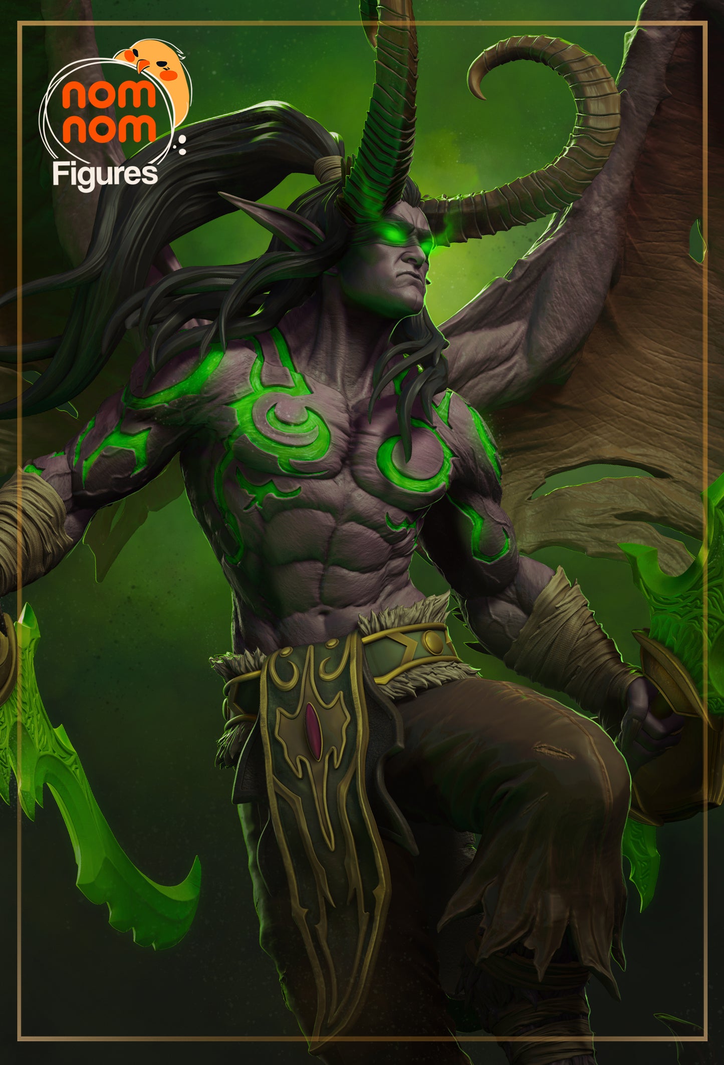 Illidan Stormrage | 11.5-Inch Resin Model Kit | World of Warcraft Demon Hunter