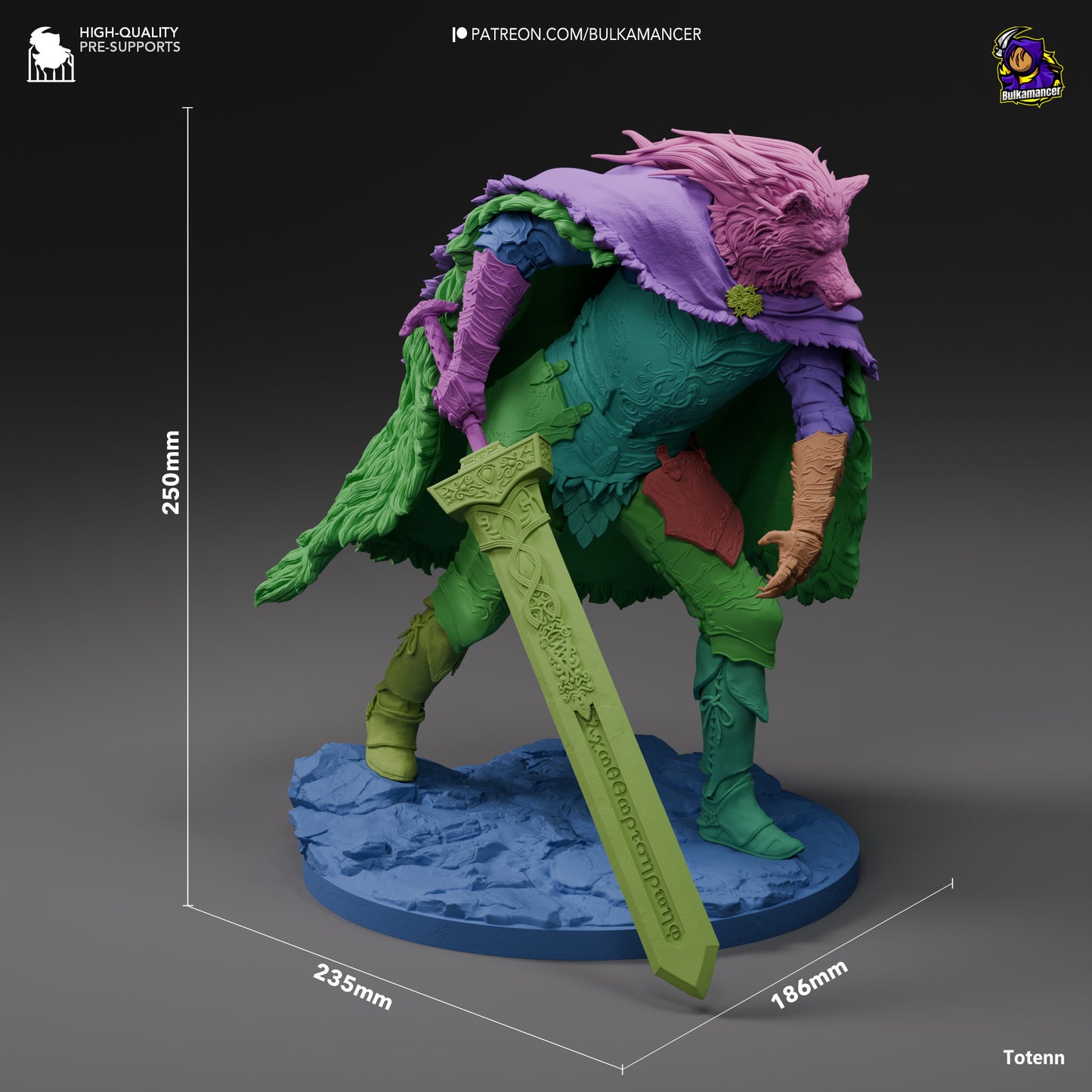 Blaidd the Half-Wolf | 10-Inch Resin Model Kit | Elden Ring Ranni’s Loyal Shadow