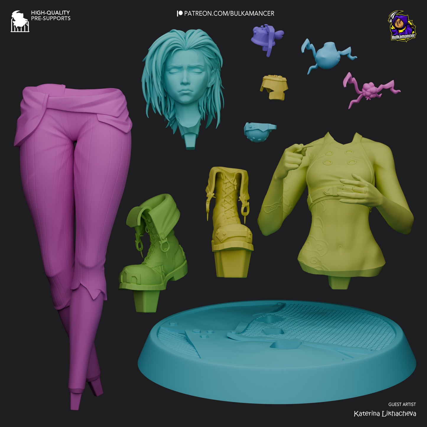 Broken Jinx | 9.5-Inch Resin Model Kit | Arcane Hextech Mayhem in Zaun