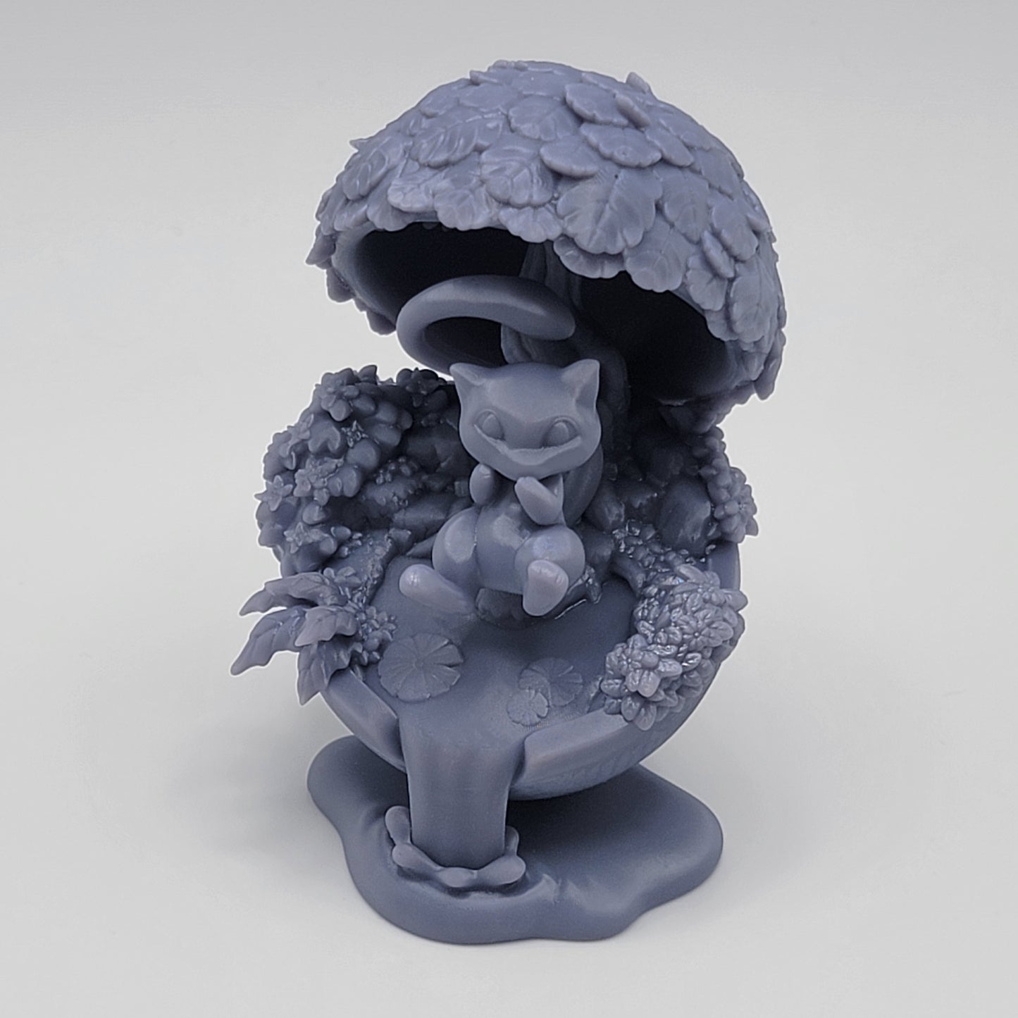 Chibi Mew | 3.5-Inch Resin Model Kit | DIY Scenic Tree and Pond Pokémon-Inspired Kit