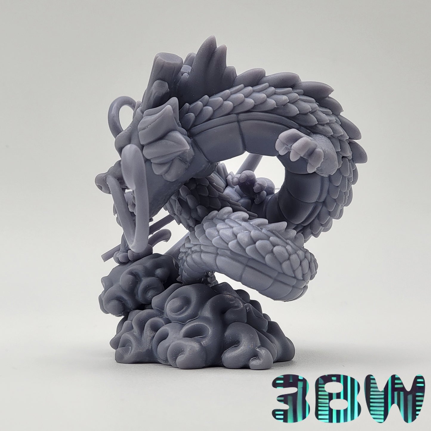 Chibi Shenron and Goku | 3-Inch Resin Model Kit | DIY Dragon Ball Z Dragon and Cloud Scene