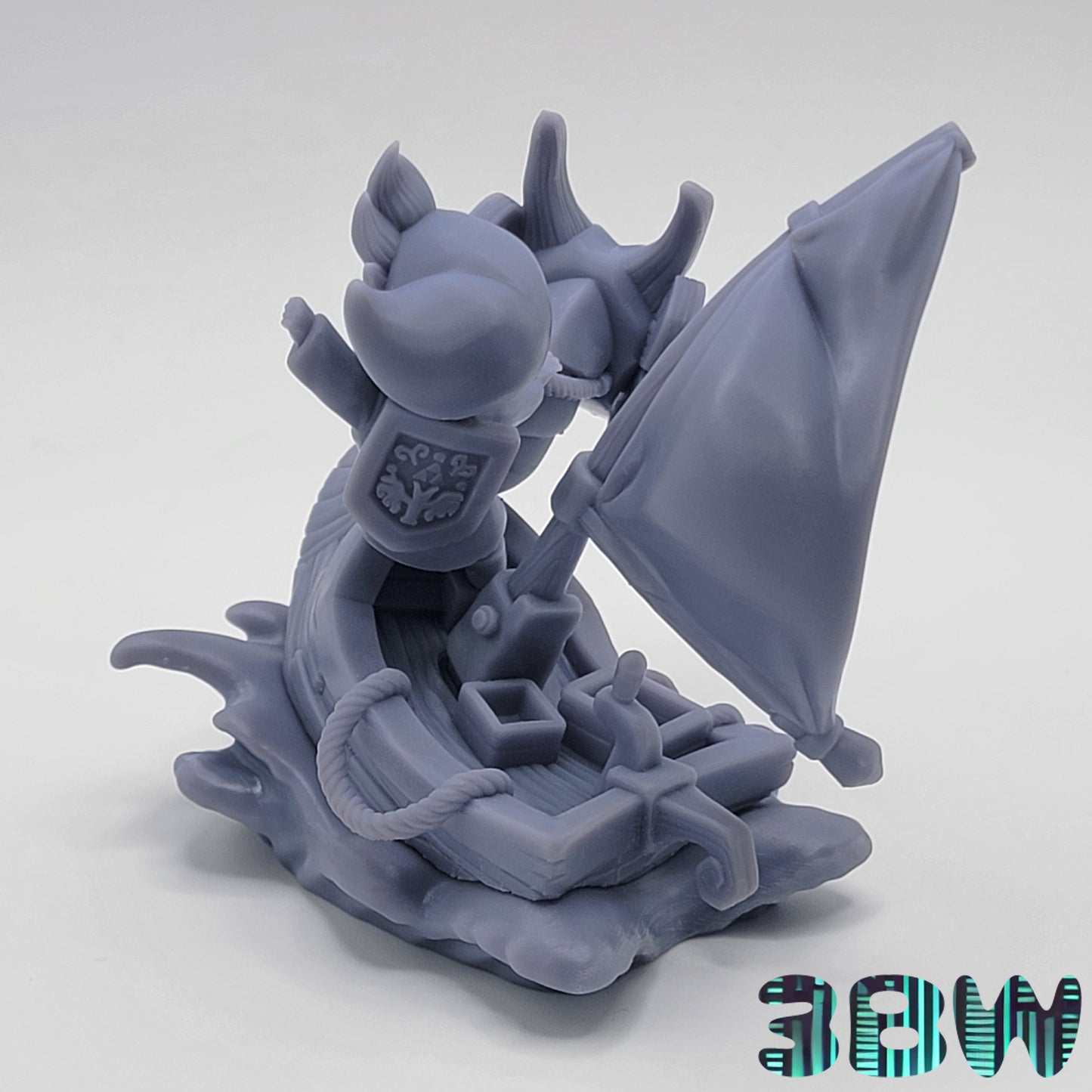 Chibi Wind Waker Link | 3.5-Inch  Resin Model Kit | DIY King of Red Lions Sailing Scene