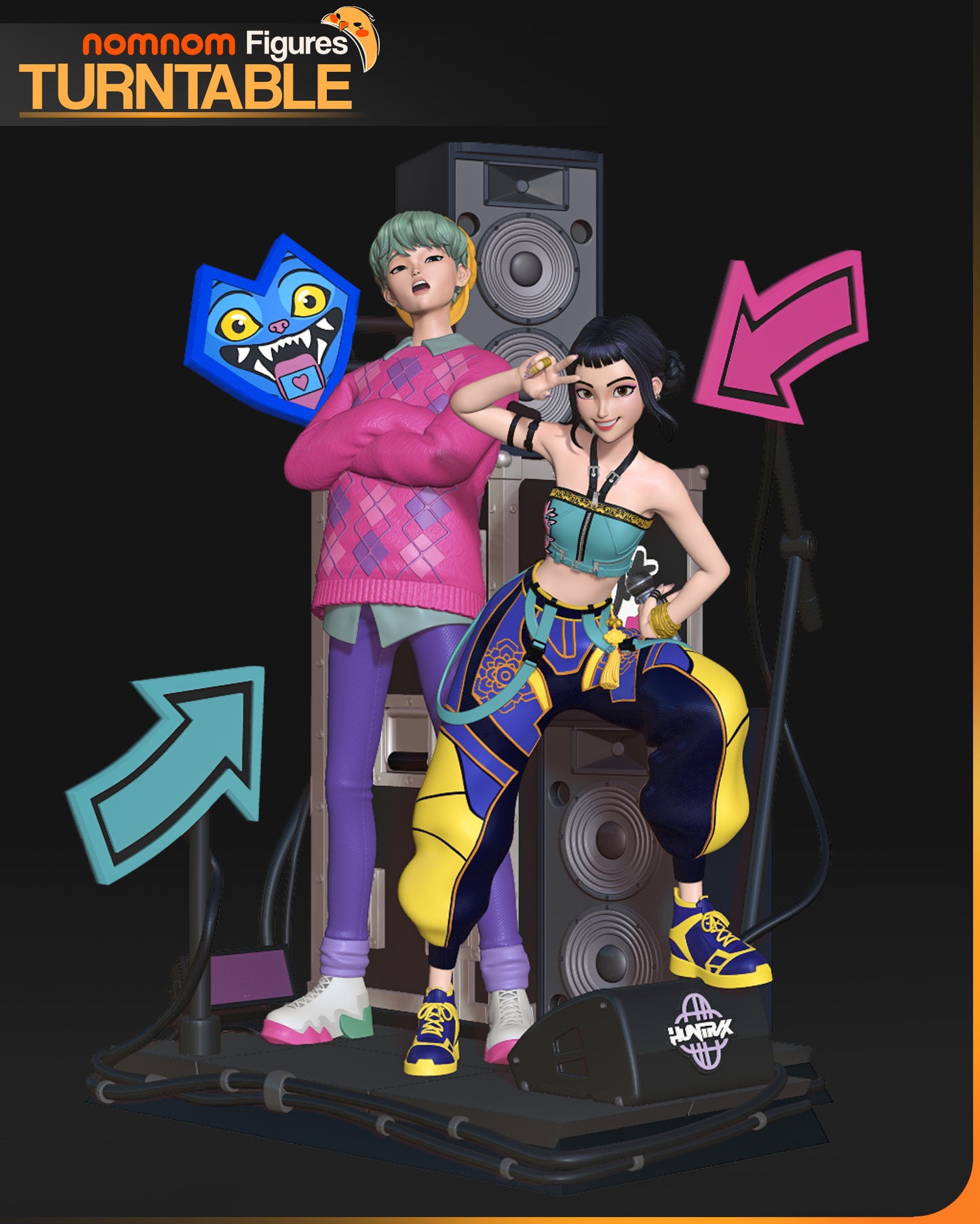 Zoey and Yuki | Resin Model or Bust Kit | K Pop Demon Hunters