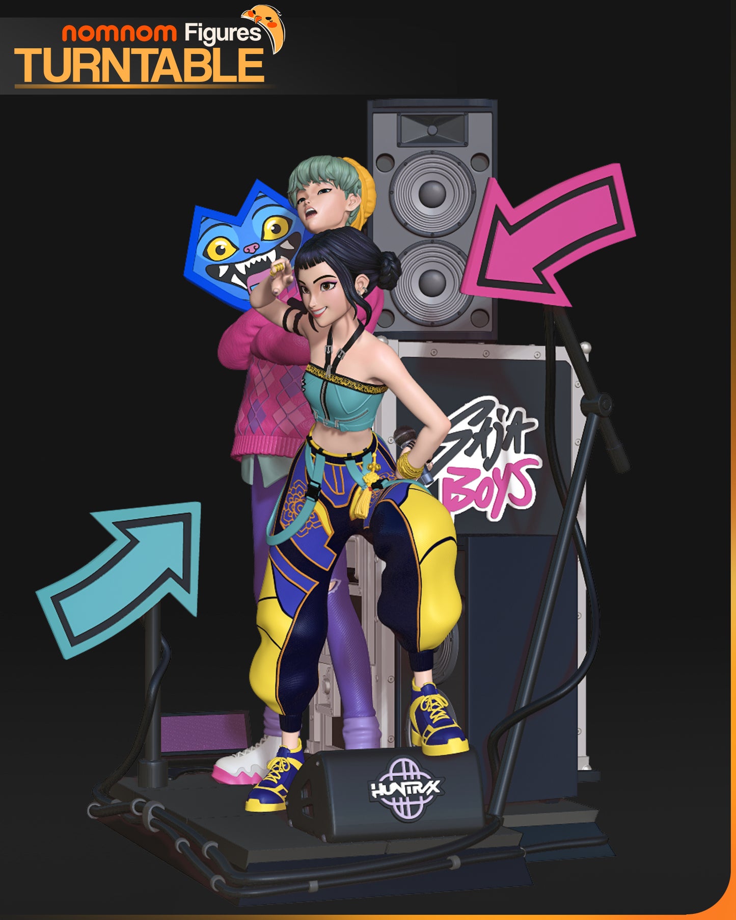 Zoey and Yuki | Resin Model or Bust Kit | K Pop Demon Hunters