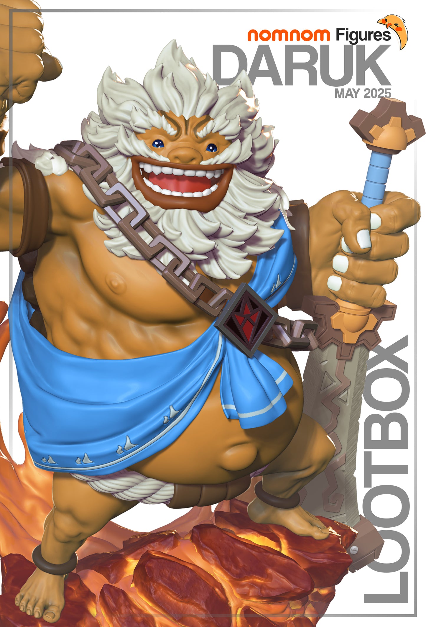 Daruk  | 9.5" Resin Model Kit | DIY Legend of Zelda Goron Champion