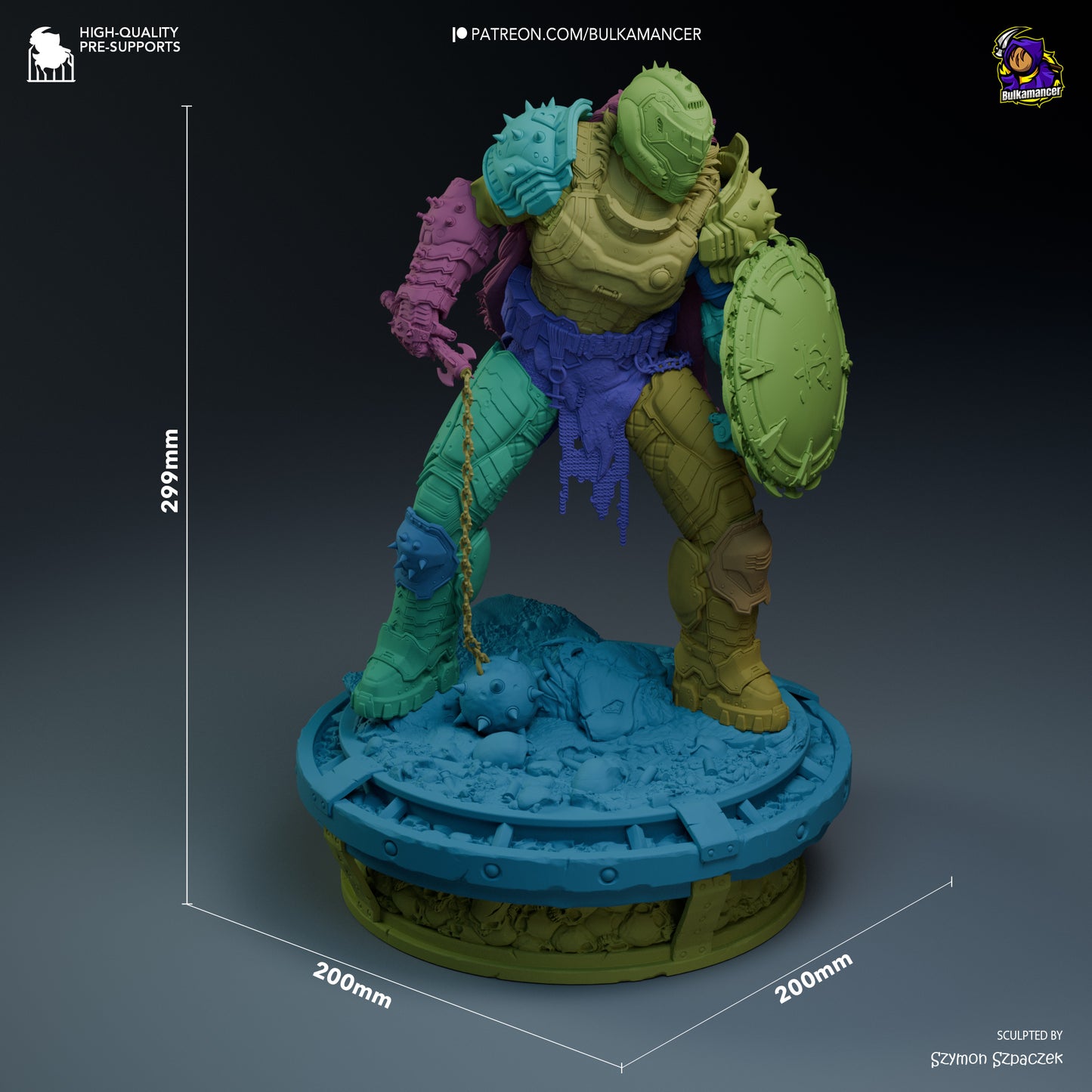 Doom Slayer | 12-Inch Resin Model Kit | DIY Doom Dark Ages Demon Hunter