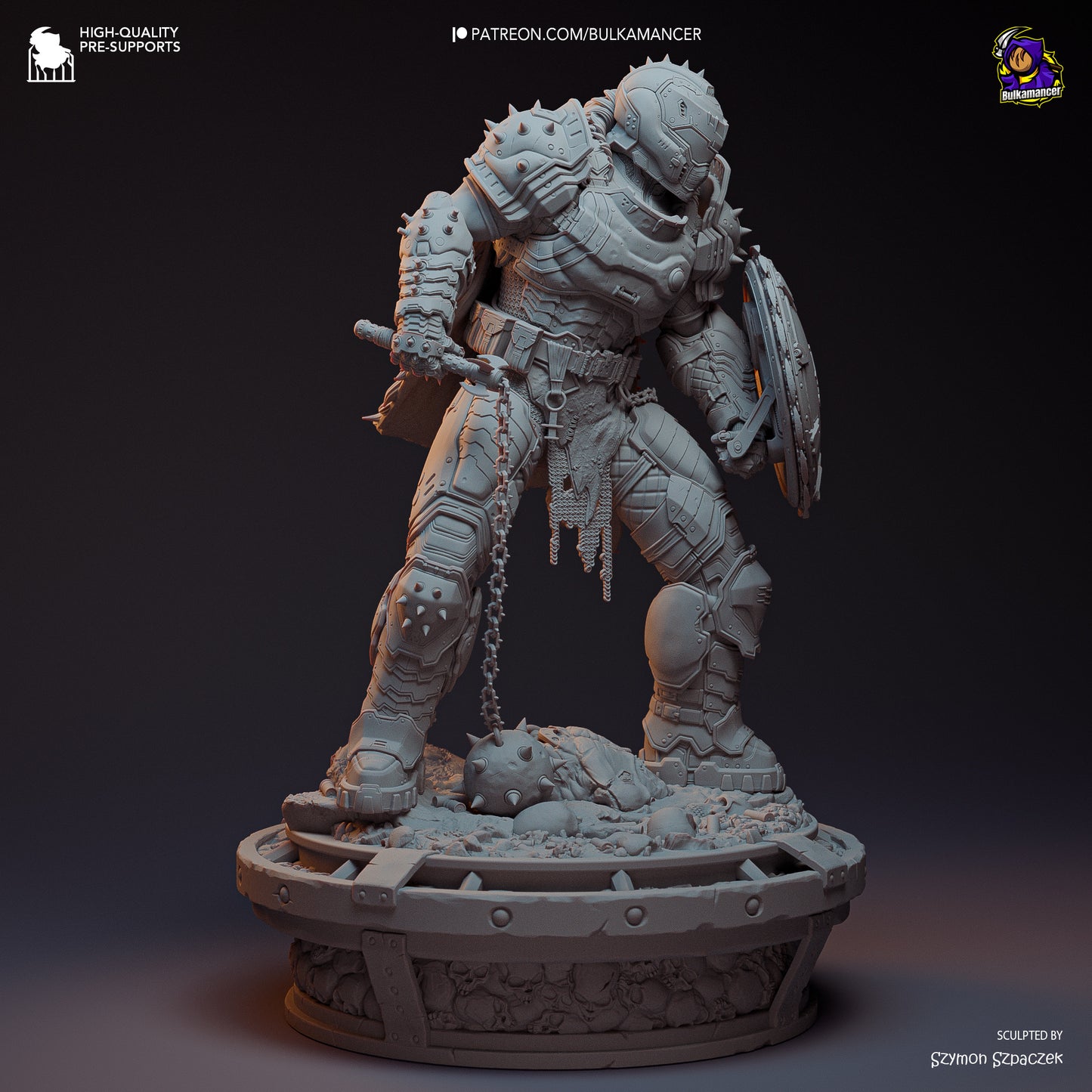 Doom Slayer | 12-Inch Resin Model Kit | DIY Doom Dark Ages Demon Hunter