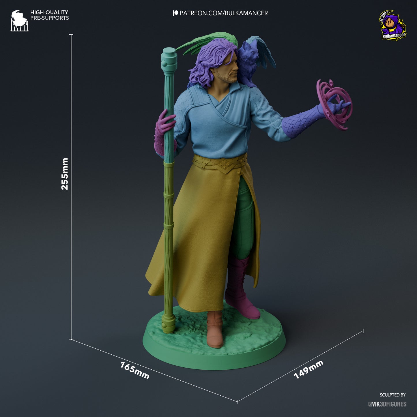 Gale | 10-Inch Resin Model Kit | BG3 Baldur’s Gate Wizard of Mysteries with Tara
