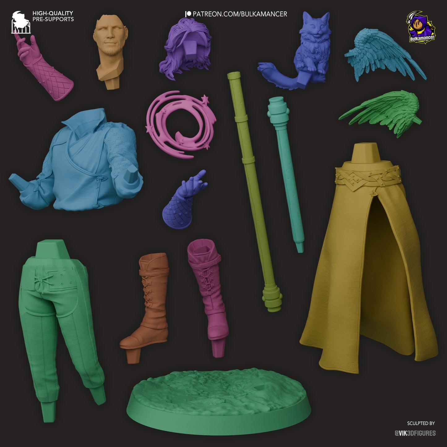 Gale | 10-Inch Resin Model Kit | BG3 Baldur’s Gate Wizard of Mysteries with Tara