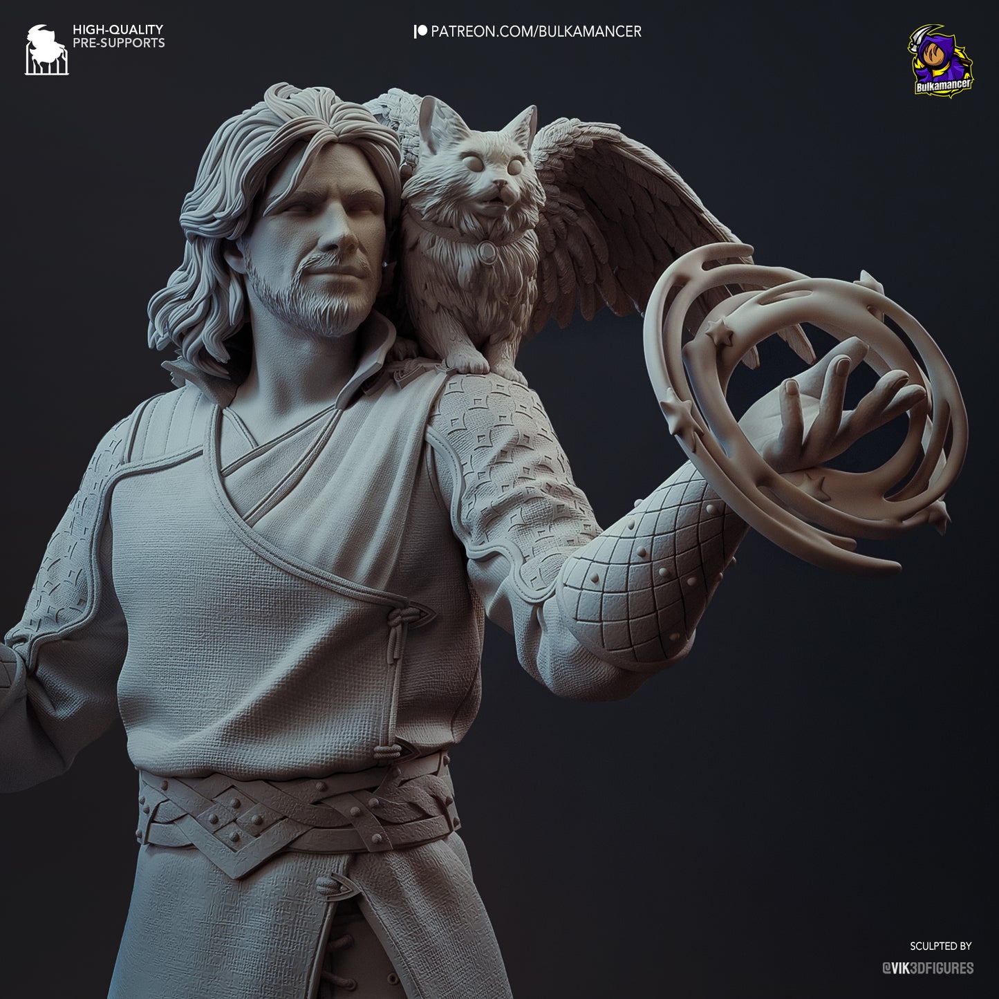 Gale | 10-Inch Resin Model Kit | BG3 Baldur’s Gate Wizard of Mysteries with Tara