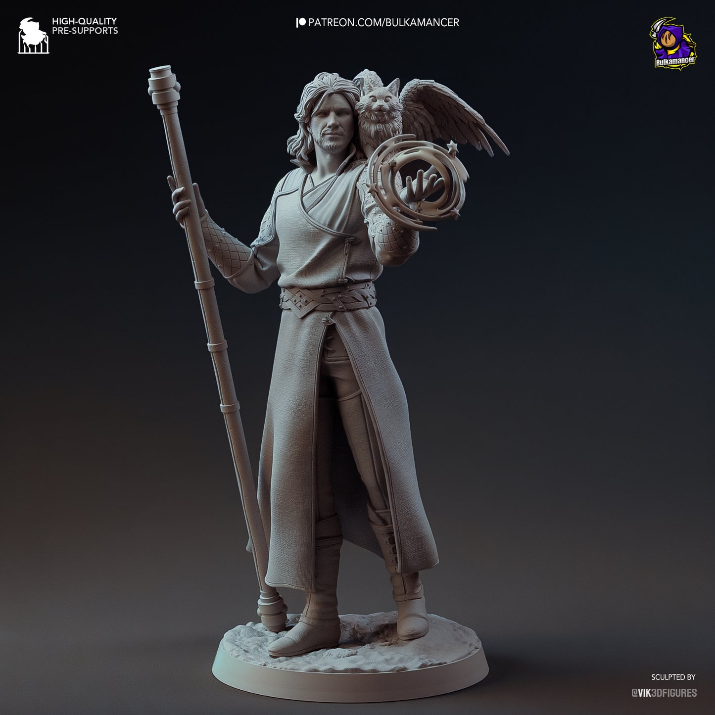 Gale | 10-Inch Resin Model Kit | BG3 Baldur’s Gate Wizard of Mysteries with Tara