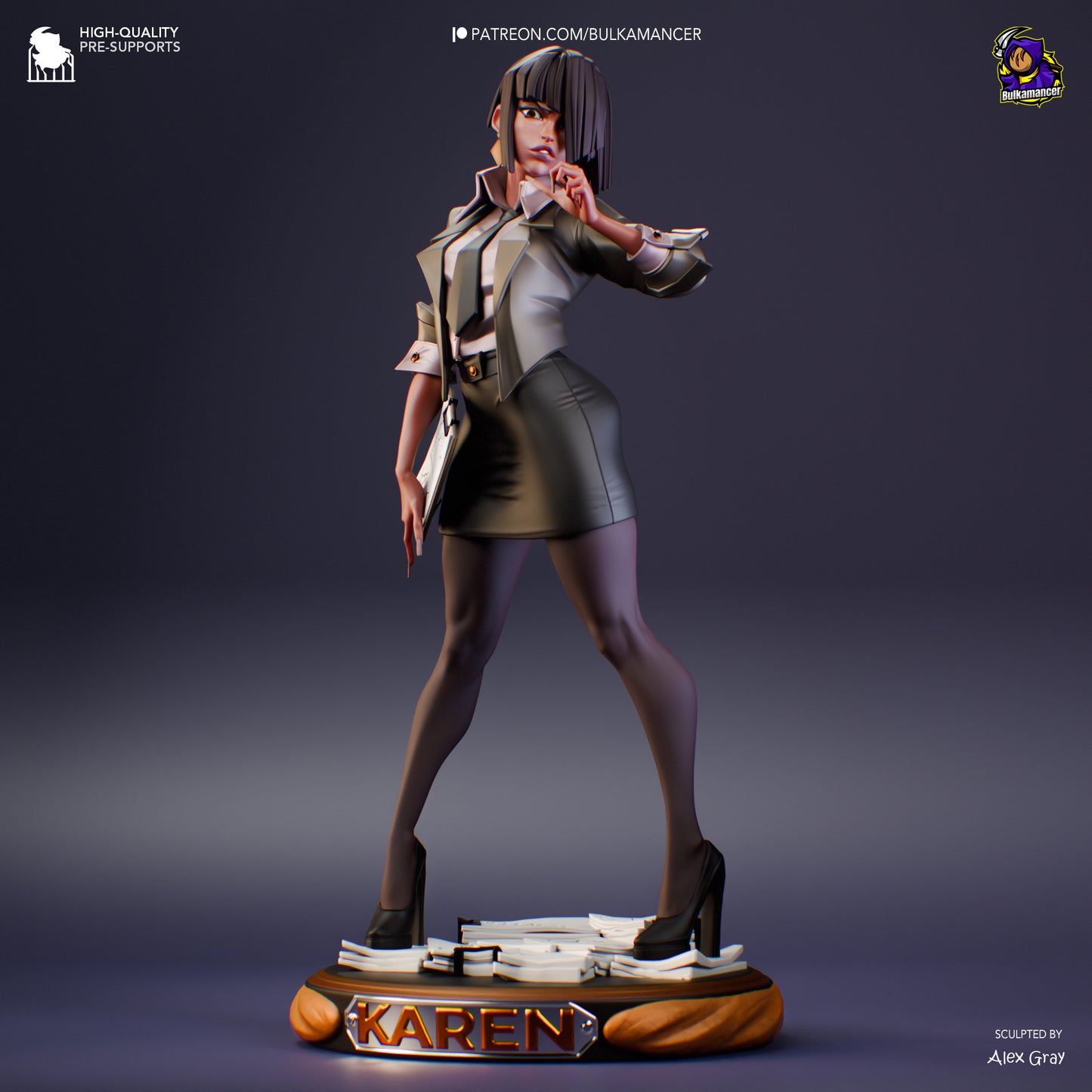 Agent Karen | 9-Inch Resin Model Kit | DIY Unbreadable Fearless Hero