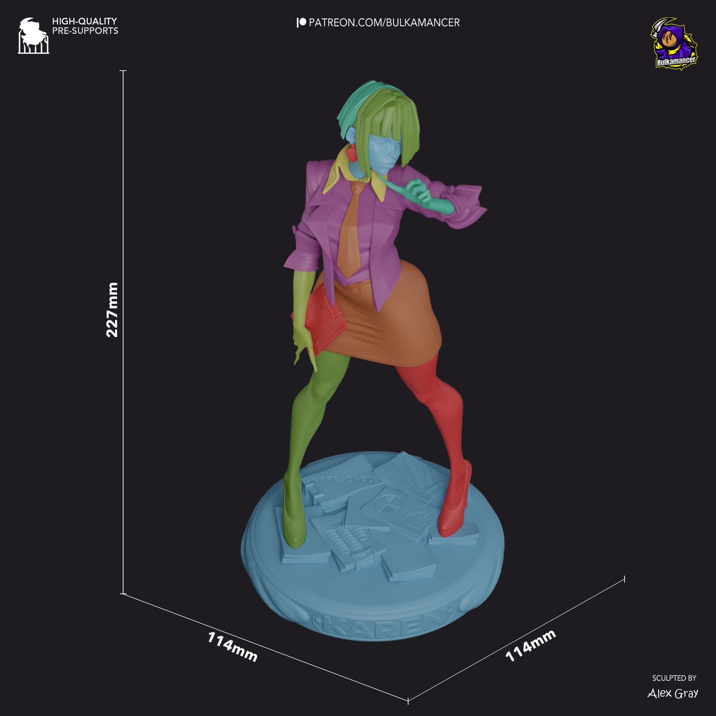 Agent Karen | 9-Inch Resin Model Kit | DIY Unbreadable Fearless Hero