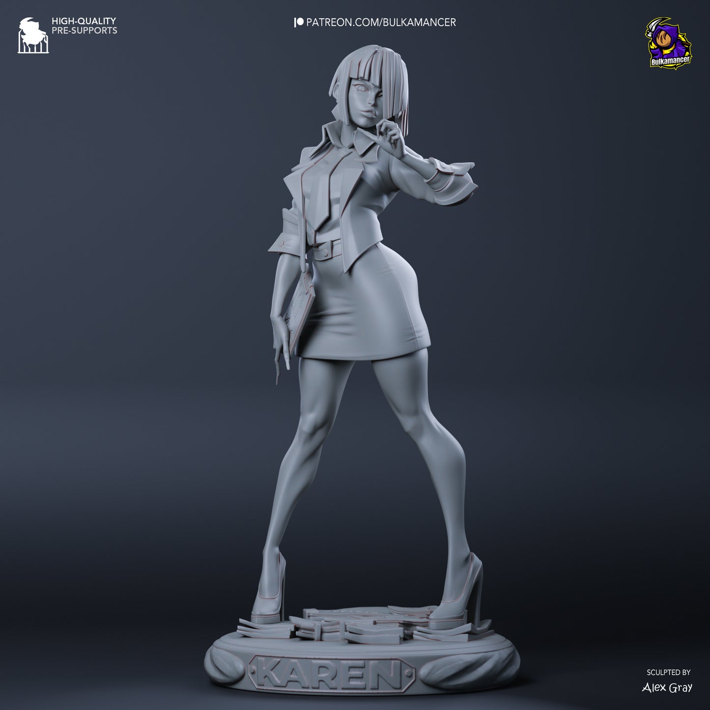 Agent Karen | 9-Inch Resin Model Kit | DIY Unbreadable Fearless Hero