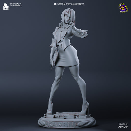 Agent Karen | 9-Inch Resin Model Kit | DIY Unbreadable Fearless Hero