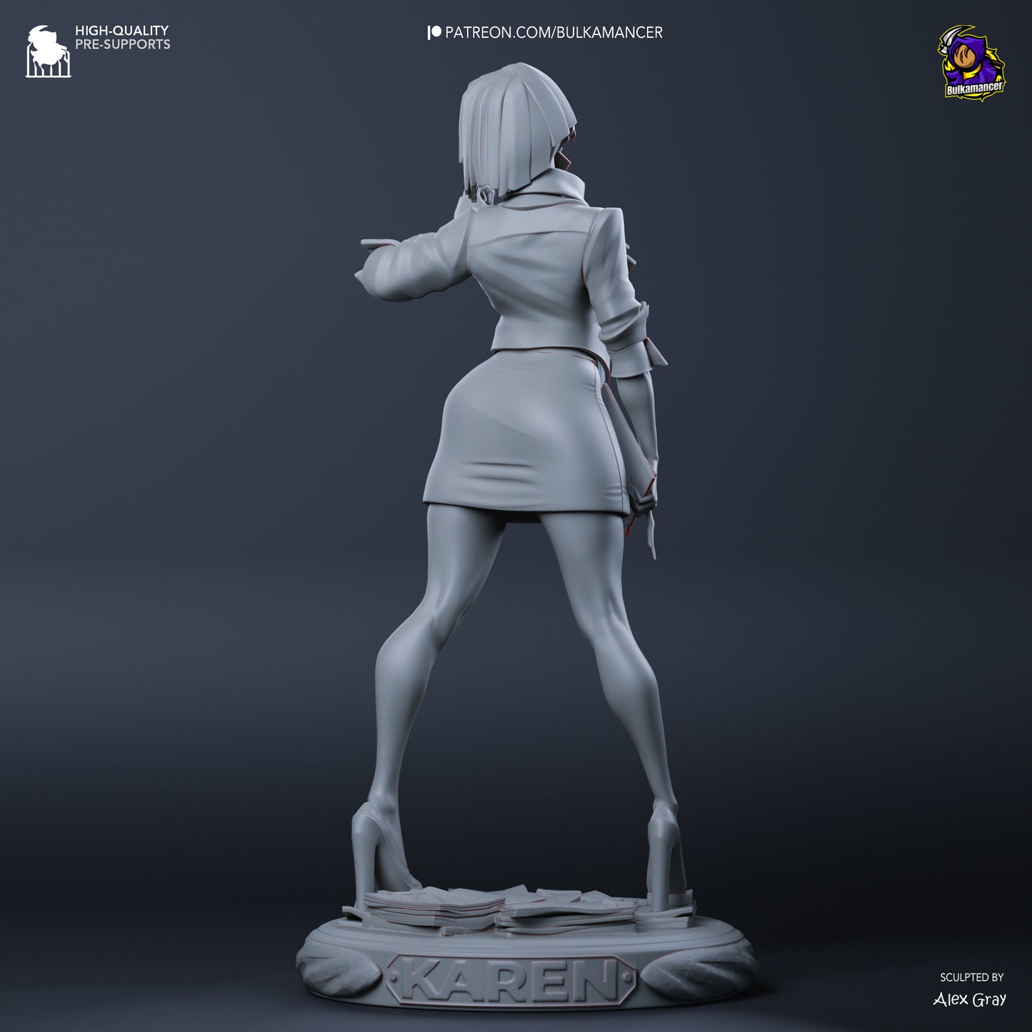 Agent Karen | 9-Inch Resin Model Kit | DIY Unbreadable Fearless Hero