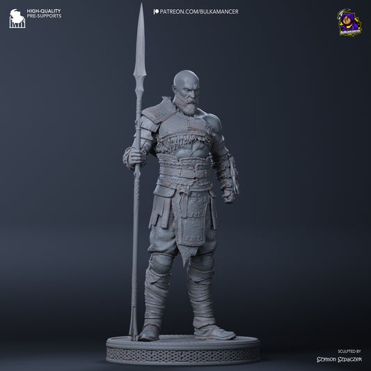 Kratos | 12.5-Inch Resin Model Kit | DIY God of War Spartan God