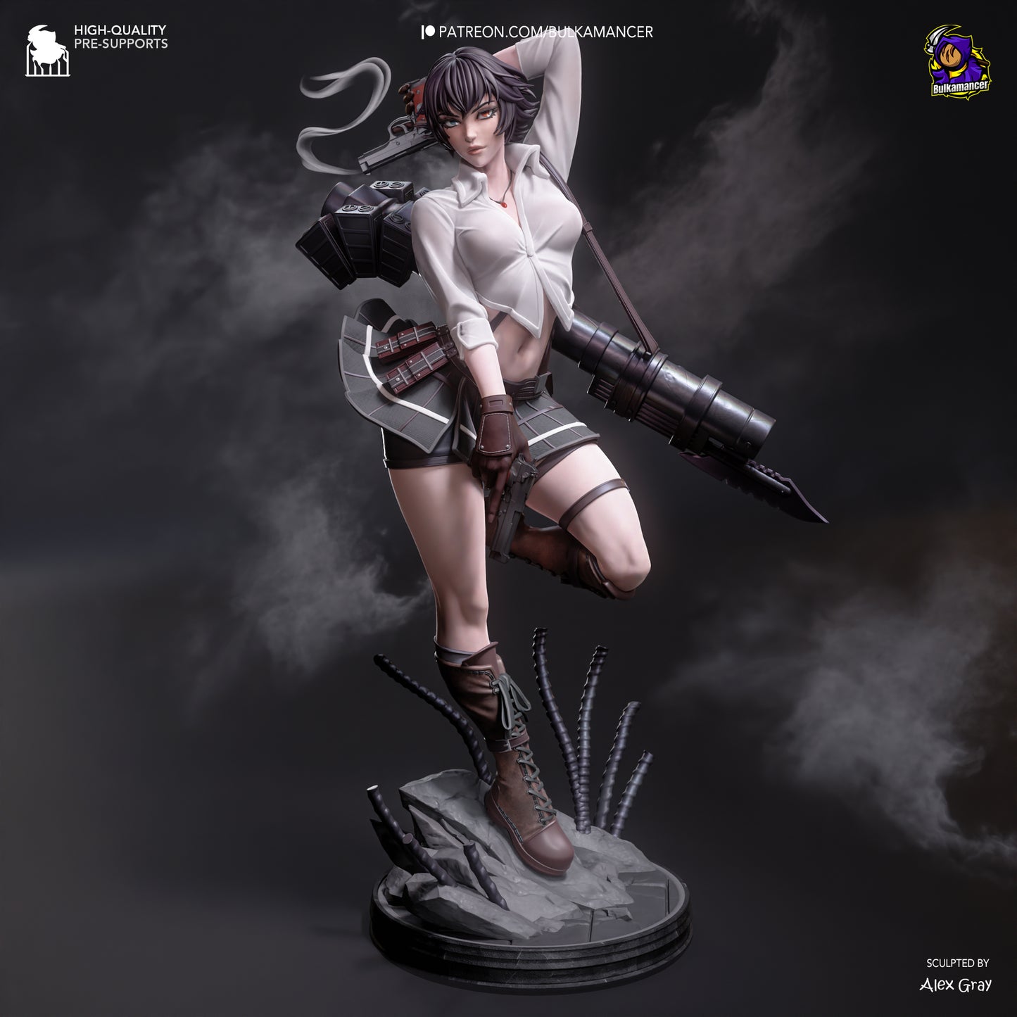 Lady | 9-Inch Resin Model Kit | DIY Devil May Cry 3 Demon Hunter