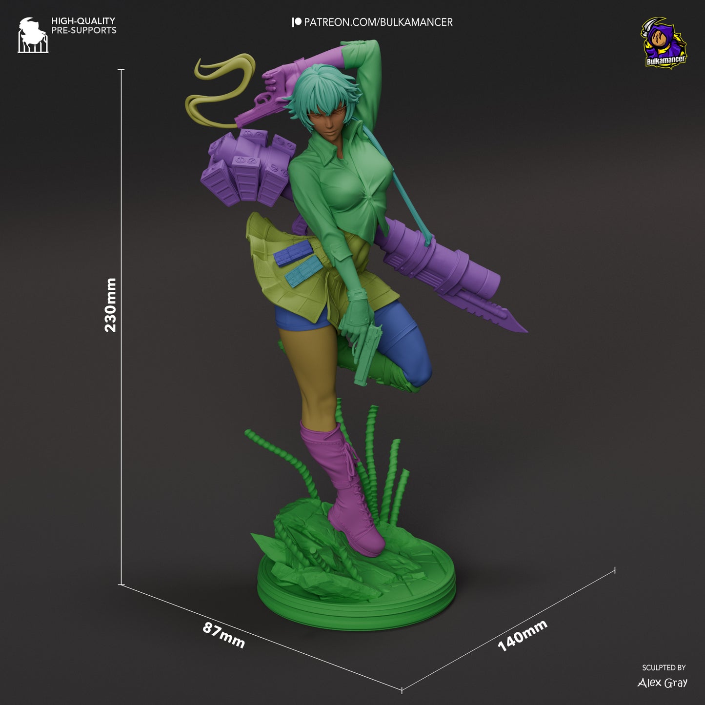 Lady | 9-Inch Resin Model Kit | DIY Devil May Cry 3 Demon Hunter