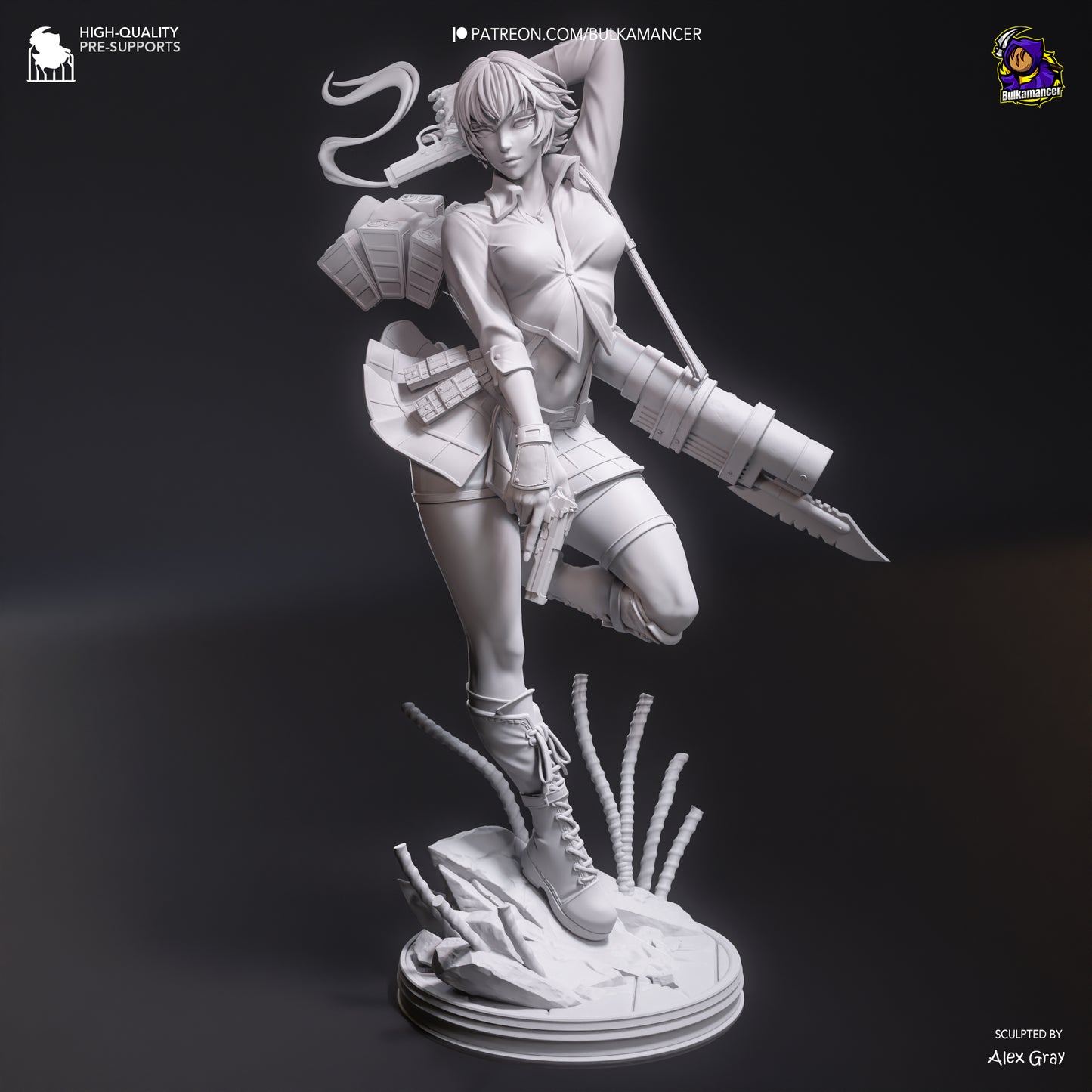Lady | 9-Inch Resin Model Kit | DIY Devil May Cry 3 Demon Hunter