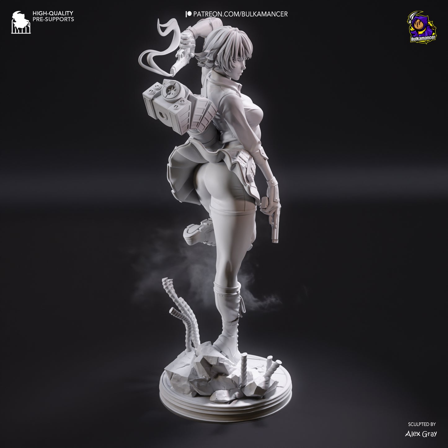 Lady | 9-Inch Resin Model Kit | DIY Devil May Cry 3 Demon Hunter