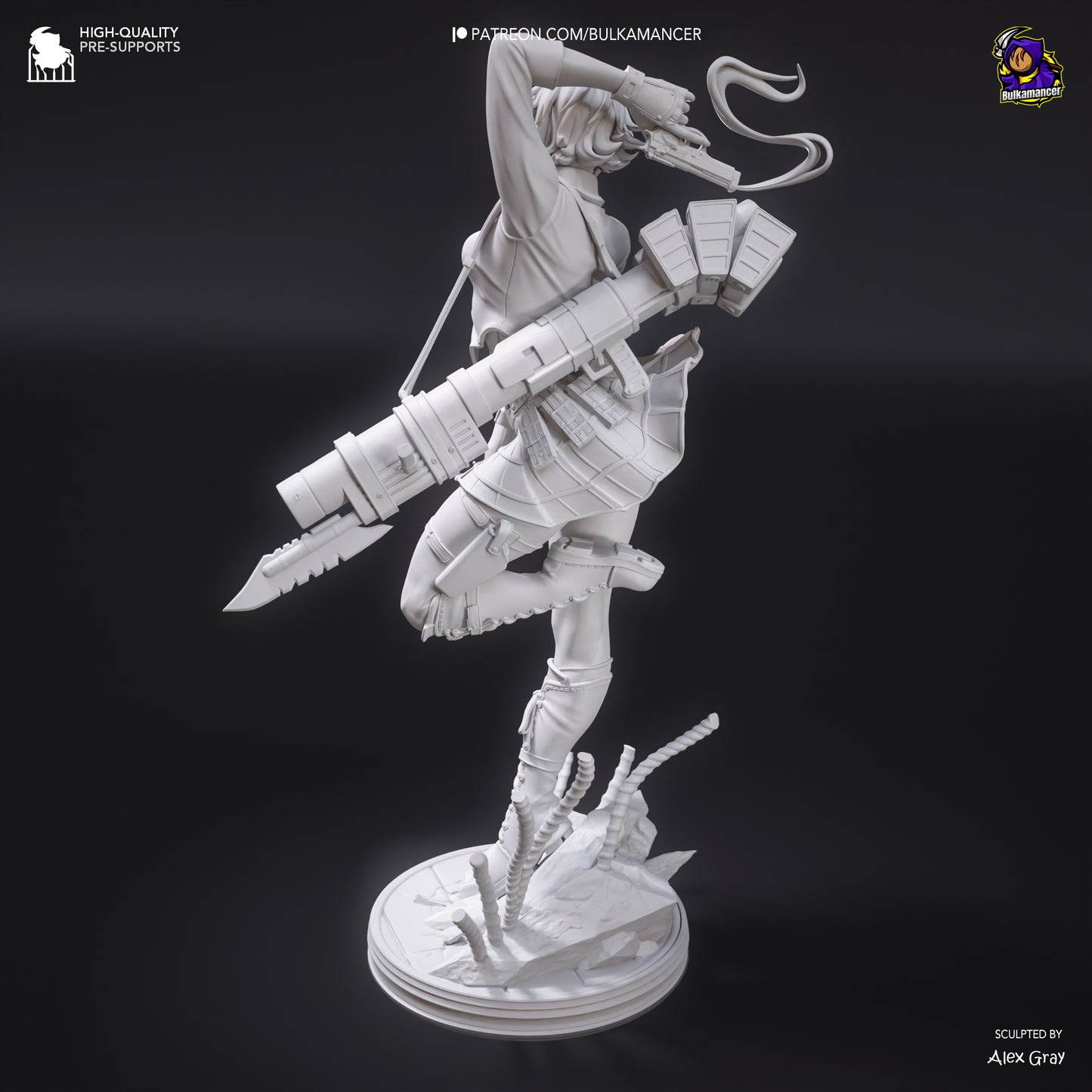 Lady | 9-Inch Resin Model Kit | DIY Devil May Cry 3 Demon Hunter