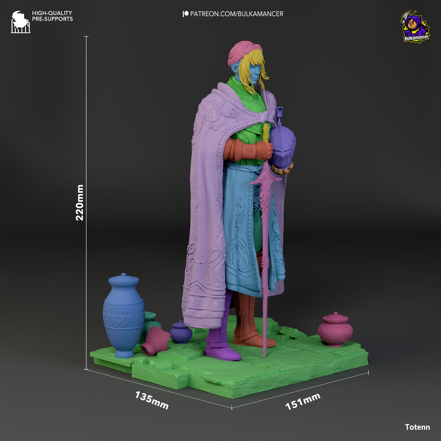 Needle Knight Leda | 8.5-Inch Resin Model Kit | DIY Elden Ring Fearsome Warrior