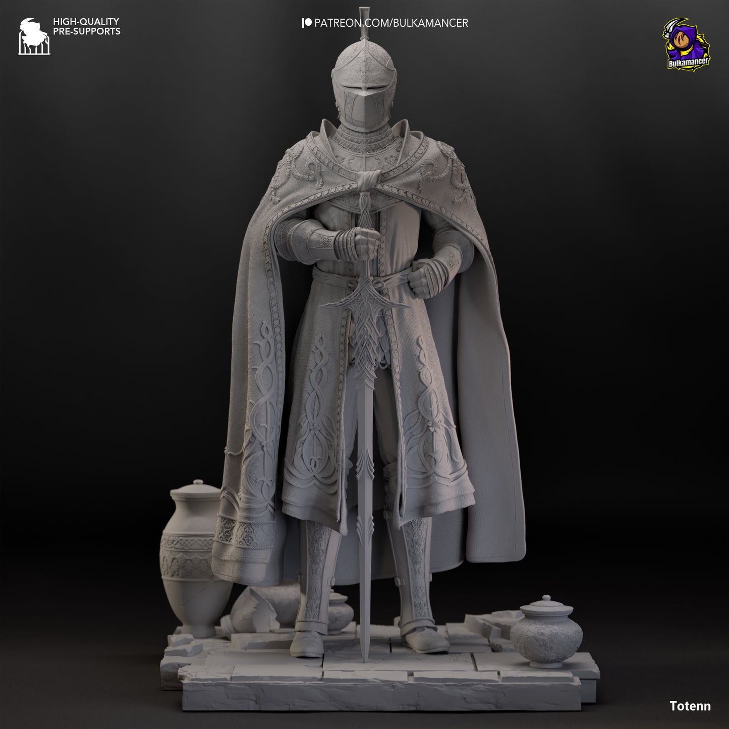 Needle Knight Leda | 8.5-Inch Resin Model Kit | DIY Elden Ring Fearsome Warrior